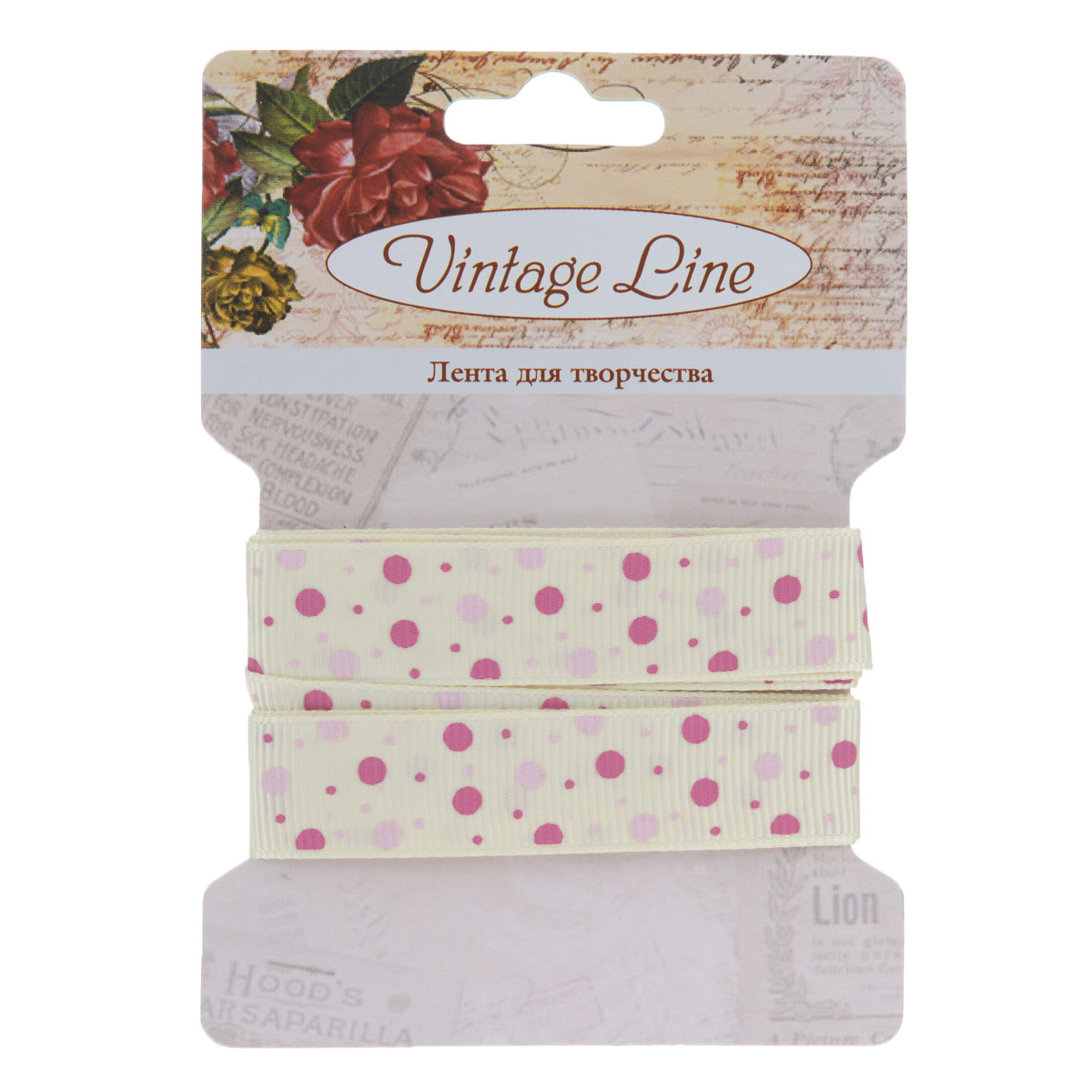 Лента декоративная Vintage Line Горох, 1,6 см х 100 см. 7709279C0042416 Лента декоративная Vintage Line Горох, 1,6 см х 100 см. 7709279C0042416Декоративная лента Vintage Line Горох представляет собой атласную ленту, декорированную горошком. Такая лента идеально подойдет для оформления различных творческих работ таких, как скрапбукинг, аппликация, декор коробок и открыток и многое другое.Лента наивысшего качества практична в использовании. Она станет незаменимым элементом в создании рукотворного шедевра. Ширина: 1,6 см.Длина: 1 м.