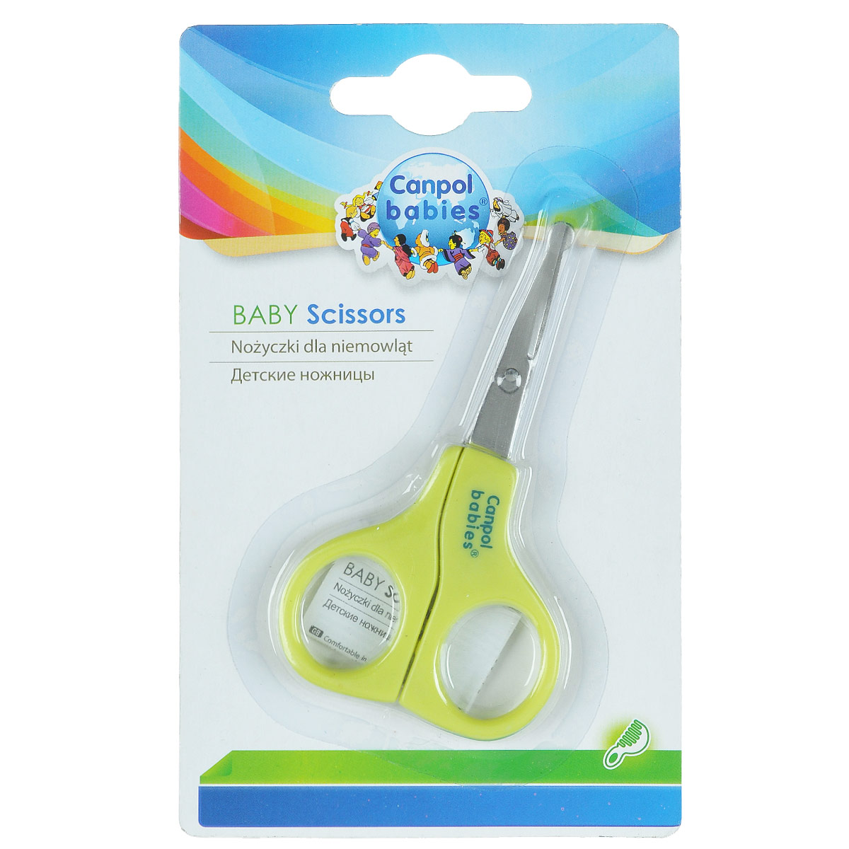 Canpol Babies Ножницы детские цвет салатовыйSMR 4230 Canpol Babies Ножницы детские цвет салатовыйSMR 4230Детские ножницы Canpol Babies, выполненные из нержавеющей стали и пластика, подходят для регулярного ухода за ногтями у маленьких детей.Безопасные закругленные кончики не допускают порезов и не поранят малыша.