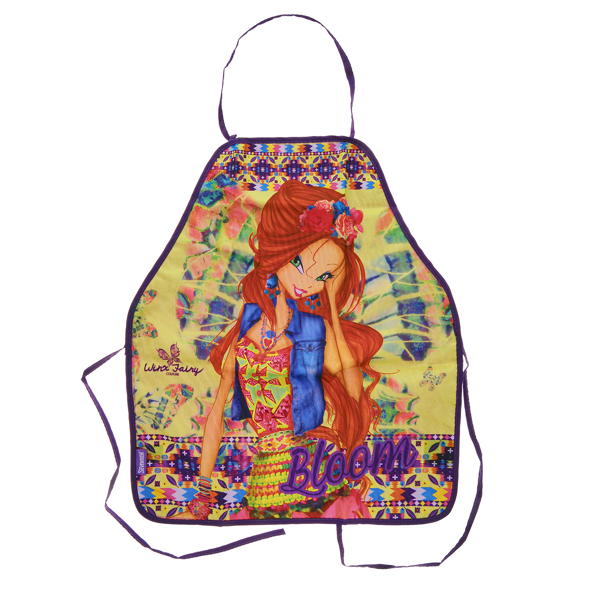 Фартук Winx Club Seventeen: Winx Fairy Couture, цвет: фиолетовый34987 Фартук Winx Club Seventeen: Winx Fairy Couture, цвет: фиолетовый34987Фартук Winx Club Seventeen: Winx Fairy Couture поможет малышу не испачкаться во время домашних хлопот, на уроках труда или изобразительного искусства. Благодаря удобному покрою фартука, ребенок может его самостоятельно надевать и снимать. Лямка на шее регулируется по длине с помощью пряжки. Завязки позволяют зафиксировать фартук на талии. для фиксации, на шее, имеет металлические приспособления для регулировки длины.Изделие изготовлено из легкостирающейся, износостойкой ткани, поэтому будет служить очень долго.Размер 51 х 44 см.