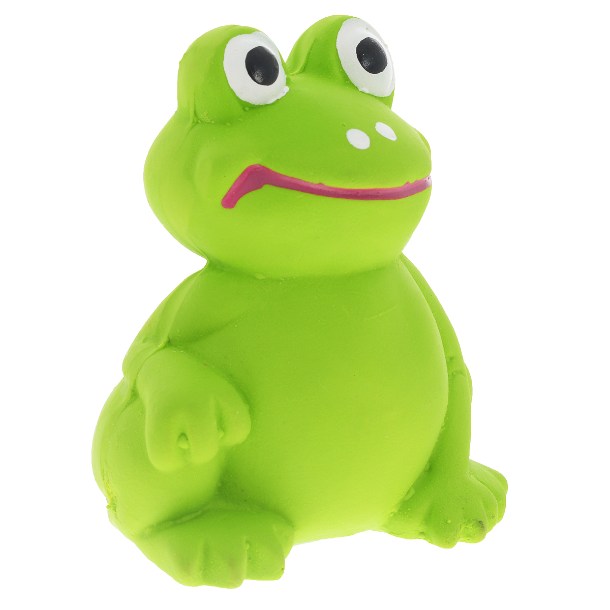 Игрушка для собак V.I.Pet Лягушка, цвет: зеленый0120710 Игрушка для собак V.I.Pet Лягушка, цвет: зеленый0120710Игрушка V.I.Pet Лягушка изготовлена из латекса с использованием только безопасных, не токсичных красителей. Великолепно подходит для игры и массажа десен вашей собаки.Забавная лягушка при надавливании или захвате пастью, пищит. Такая игрушка порадует вашего любимца, а вам доставит массу приятных эмоций, ведь наблюдать за игрой всегда интересно и приятно. Оставшись в одиночестве, ваша собака будет увлеченно играть в эту игрушку.