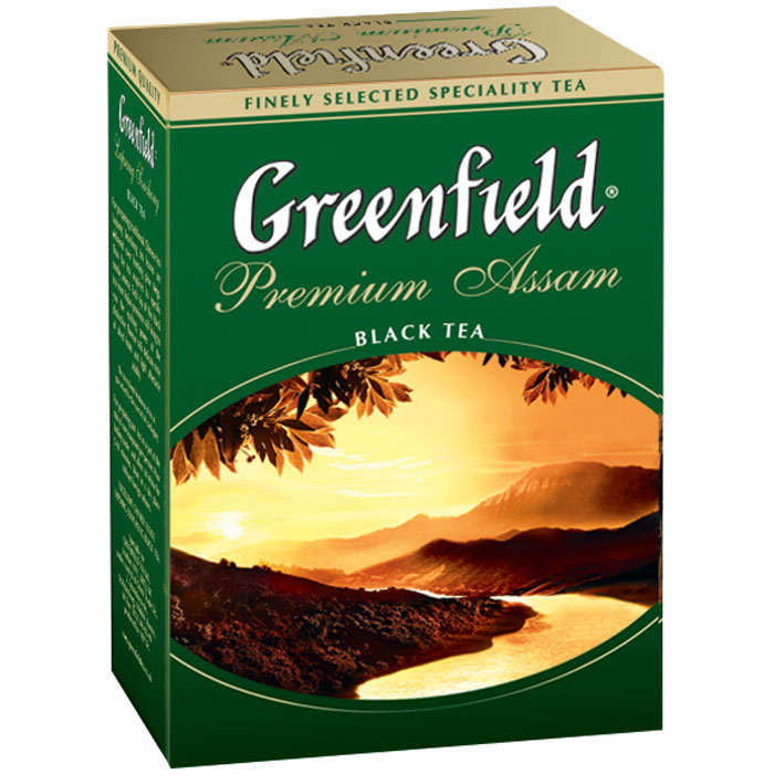 Greenfield Premium Assam черный листовой чай, 100 г0120710 Greenfield Premium Assam черный листовой чай, 100 г0120710Выращенный на щедрых землях Ассама, где раскинулись знаменитые чайные плантации, окруженные драгоценным кольцом Гималайских гор, Greenfield Premium Assam открывает терпкий, пряный вкус и яркий, свежий аромат. Сияющий темно-бордовый цвет Greenfield Premium Assam - отражение завершенности и гармонии этого чая.