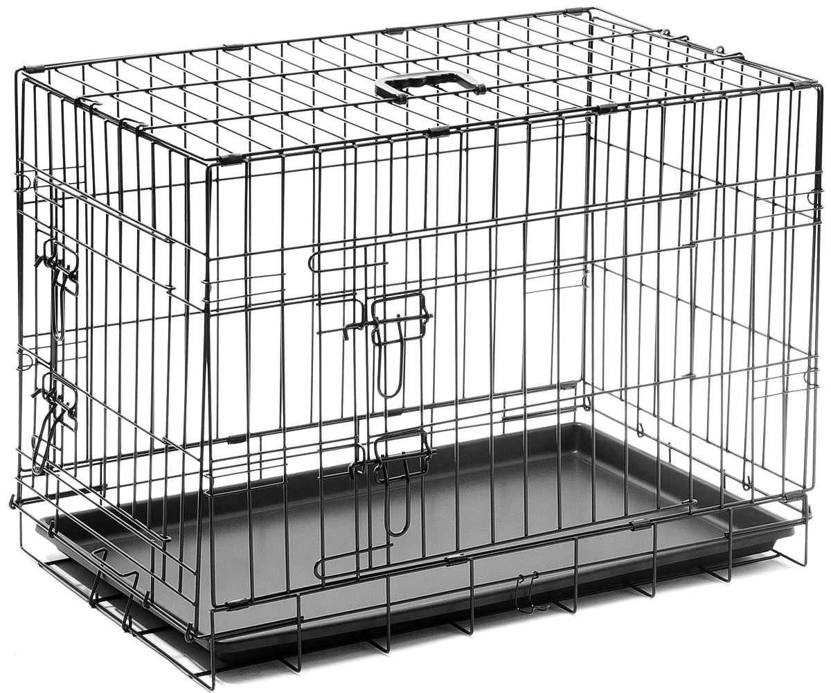 Клетка для собак V.I.Pet, с поддоном, двухдверная, 75 х 48 х 53 см0120710 Клетка для собак V.I.Pet, с поддоном, двухдверная, 75 х 48 х 53 см0120710Металлическая клетка для собак V.I.Pet отлично подойдет для перевозки вашего питомца в машине, а также для удобного размещения дома или на выставке. Клетка оборудована пластиковым поддоном и прорезиненными ножками, которые предотвращают скольжение клетки по полу. Изделие имеет две дверцы - одну спереди и одну сбоку. Фиксируются дверцы при помощи надежных замков. Клетка легко и просто собирается без инструментов. Для удобства переноски изделие оснащено удобной пластиковой ручкой.