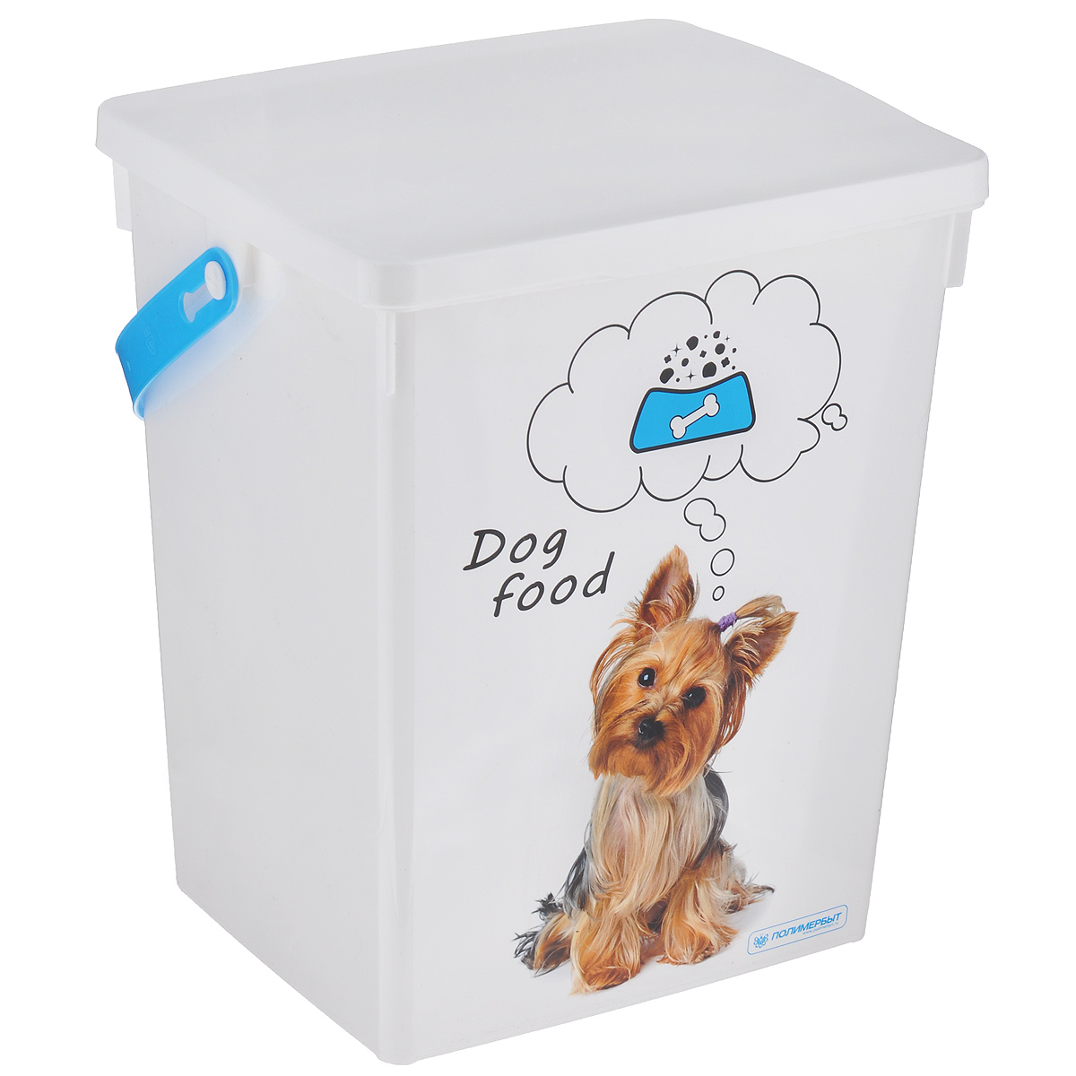 Контейнер для хранения корма Полимербыт Dog Food, цвет: белый, голубой, 5 лVT-1520(SR) Контейнер для хранения корма Полимербыт Dog Food, цвет: белый, голубой, 5 лVT-1520(SR)Контейнер Полимербыт, изготовленный из высококачественного пластика, предназначен для хранения корма для животных. Контейнер оснащен ручкой, благодаря которой можно без проблем переносить его с места на место.В таком контейнере корм останется всегда свежим.