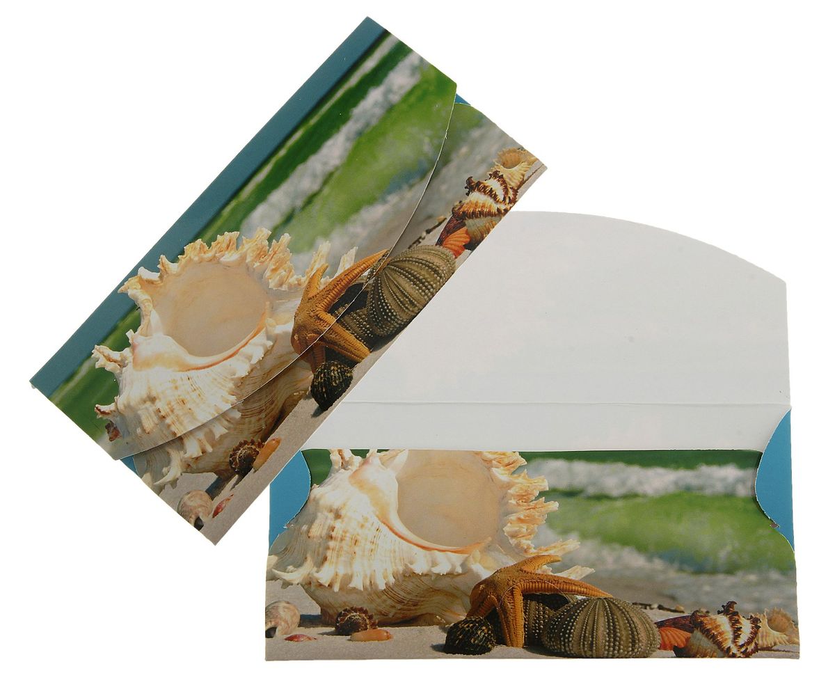 Конверт для денег Ракушка. 789325NLED-454-9W-BK Конверт для денег Ракушка. 789325NLED-454-9W-BKКонверт для денег Ракушка изготовлен из картона и украшен яркой картинкой с изображением ракушки.Это необычная красивая одежка для денежного подарка, а так же отличная возможность сделать его более праздничным и создать прекрасное настроение!