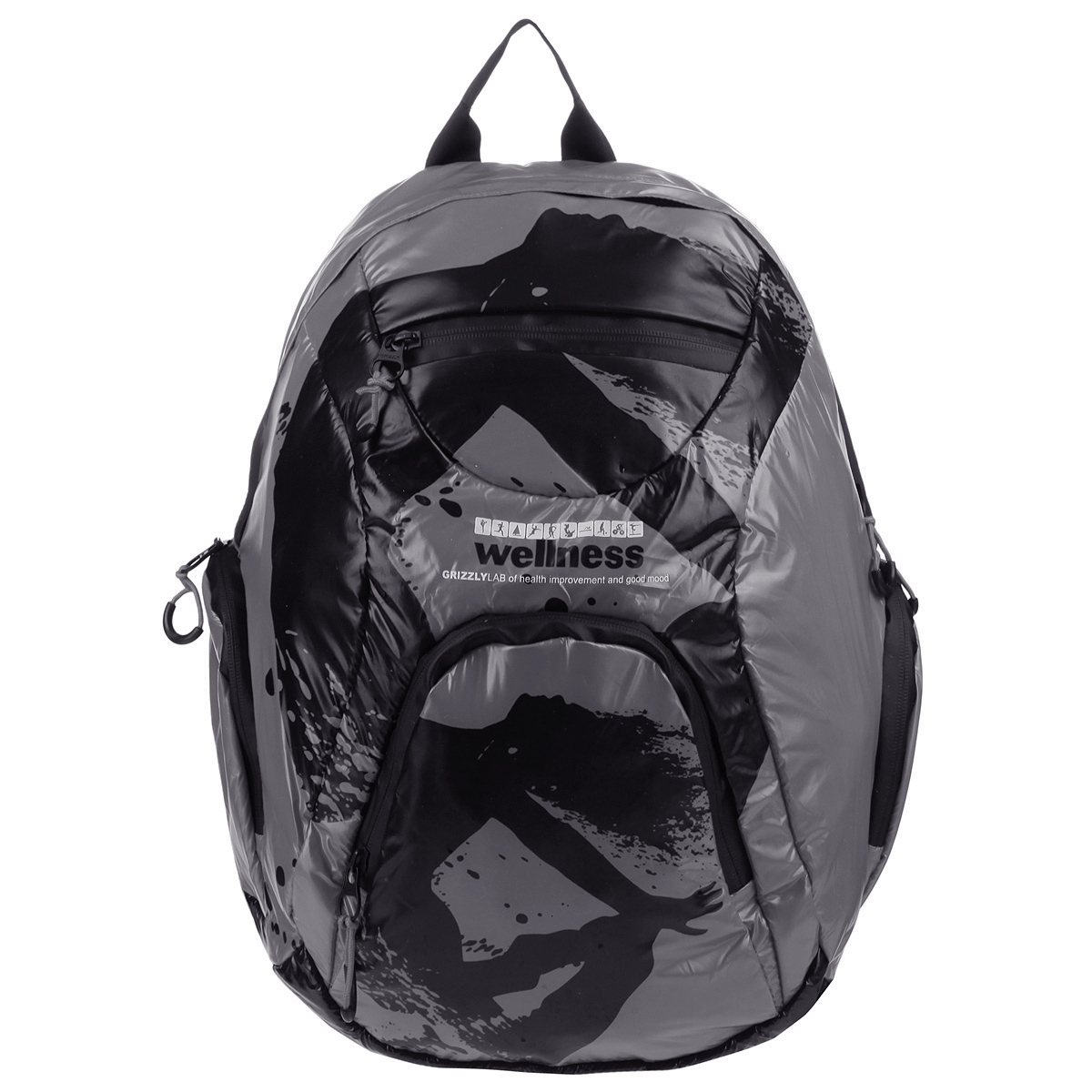 Рюкзак городской Grizzly, цвет: серый. RD-418-1/2RD-418-1/2 Рюкзак городской Grizzly, цвет: серый. RD-418-1/2RD-418-1/2Стильный рюкзак Grizzly выполнен из нейлона серого цвета и оформлен черным оригинальным принтом. Рюкзак имеет одно отделение, закрывающееся на застежку-молнию с двумя бегунками.Внутри отделения имеется большой врезной карман на молнии. На лицевой стороне расположены врезной и накладной карманы, так же на молнии. Внутри накладного кармана имеются открытый карман и карман-сетка на молнии.По бокам рюкзак снабжен двумя накладными кармашками на молнии.Рюкзак оснащен плечевыми лямками регулируемой длины из нейлона и короткой ручкой. Стильный рюкзак эффектно дополнит ваш яркий образ.