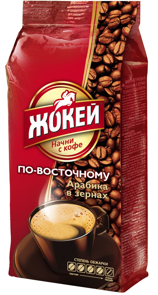 Жокей По-восточному кофе в зернах, 500 г101246 Жокей По-восточному кофе в зернах, 500 г101246Кофе в зернах Жокей По-восточному - уникальный бленд, составленный из сортов Арабики Центральной Америки и Африки. Этот кофе обладает сложным, богатым вкусом.