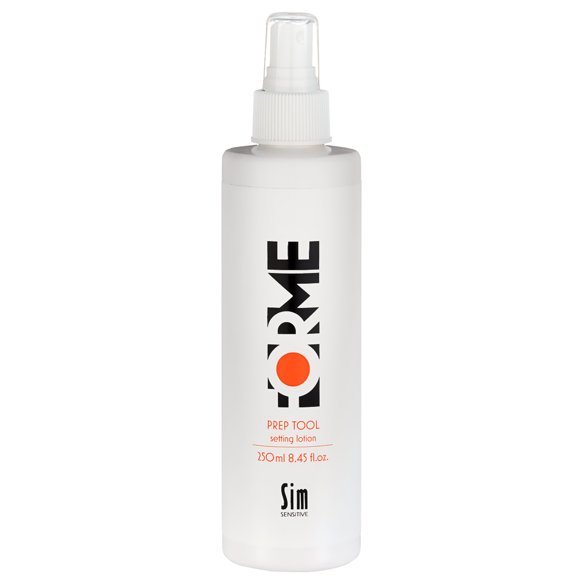 SIM SENSITIVE Cпрей для укладки волос FORME Prep Tool Setting Lotion 250млFS-00897 SIM SENSITIVE Cпрей для укладки волос FORME Prep Tool Setting Lotion 250млFS-00897Сеттинг Лосьон Преп Тул подготавливает волосы для укладки. После его нанесения волосы легко укладываются, не пушатся при этом сохраняют свою живость и естественность. Преп Тул спрей-база подготавливает волосы для любой укладки с легкой гибкой фиксацией. Придает волосам текстурность и невероятный блеск, делает волосы послушными. В состав спрея входит экстракт клюквы и УФ-фильтр, которые защищают волосы от вредных воздействий окружающей среды. Экстракт клюквы, благодаря большой концентрации витаминов и микроэлементов, питает, ухаживает и защищает волосы.Фиксация: 3Объем: 5Блеск: 5