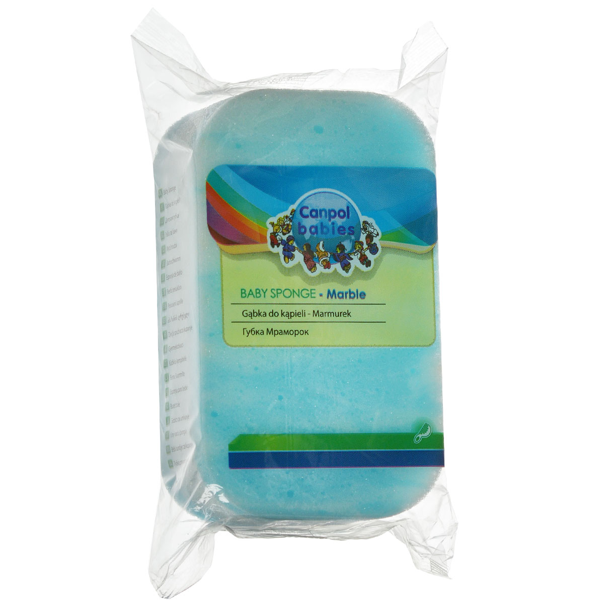 Canpol Babies Губка для купания Marble цвет голубой5010777139655 Canpol Babies Губка для купания Marble цвет голубой5010777139655Красочная губка Canpol Babies Marble, изготовленная из поролона, идеально подходит для купания ребенка. Ее мягкая моющая поверхность нежно ухаживает за кожей, а яркая расцветка привлечет внимание малыша и создаст подходящее настроение для купания.