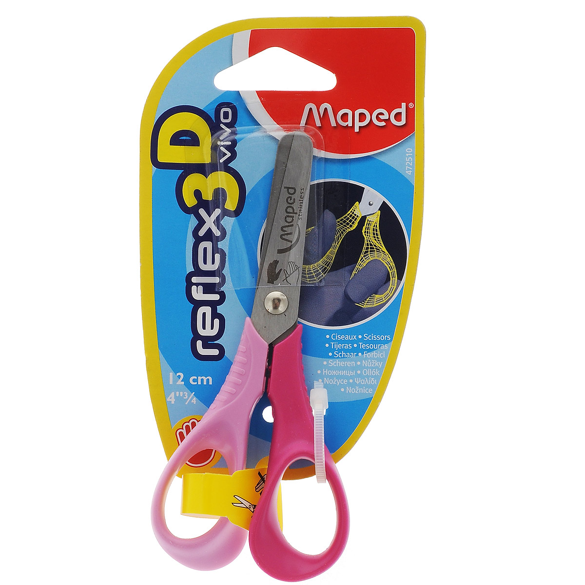 Ножницы Maped Vivo, для левшей, 12 см, цвет: розовый, малиновыйFS-36052 Ножницы Maped Vivo, для левшей, 12 см, цвет: розовый, малиновыйFS-36052Ножницы Maped Vivo полностью адаптированы специально для левшей. Идеальны для обучения детей обращению с ножницами: тупые концы, небольшой размер. Ножницы оснащены эргономичными кольцами для лучшего обхвата специально для детских рук.Рекомендовано детям старше пяти лет.