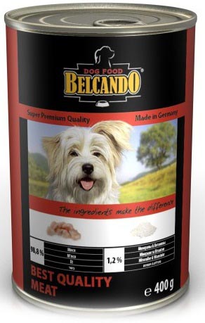 Консервы для собак Belcando, с отборным мясом, 400 г0120710 Консервы для собак Belcando, с отборным мясом, 400 г0120710Консервы Belcando - это полнорационное влажное питание для собак. Подходят для собак всех возрастов. Комбинируется с любым типом корма, в том числе с натуральной пищей. Состав: мясо 98,8%, витамины и минералы 1,2%. Анализ состава: протеин 14 %, жир 5 %, клетчатка 0,2 %, зола 2,5 %, влажность 75,4 %, витамин А 2,500 МЕ/кг, витамин Е 40 мг/кг, витамин D3 250 МЕ/кг, кальций 0,4 %, фосфор 0,16 %.Вес: 400 г.Товар сертифицирован.