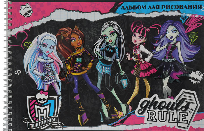 Альбом для рисования Monster High: Ghouls Rule, 40 листов72523WD Альбом для рисования Monster High: Ghouls Rule, 40 листов72523WDАльбом для рисования Monster High: Ghouls Rule, выполненный из высококачественной бумаги, непременно порадует маленького художника.Обложка альбома изготовлена из мелованного картона с изображением героинь известного детского мультфильма Monster High. Внутренний блок на гребне состоит из 40 листов белой бумаги высокой плотности.Рисуя, ребенок сможет реализовать свои творческие способности и воплотить на бумаге все свои образы, мысли и идеи.
