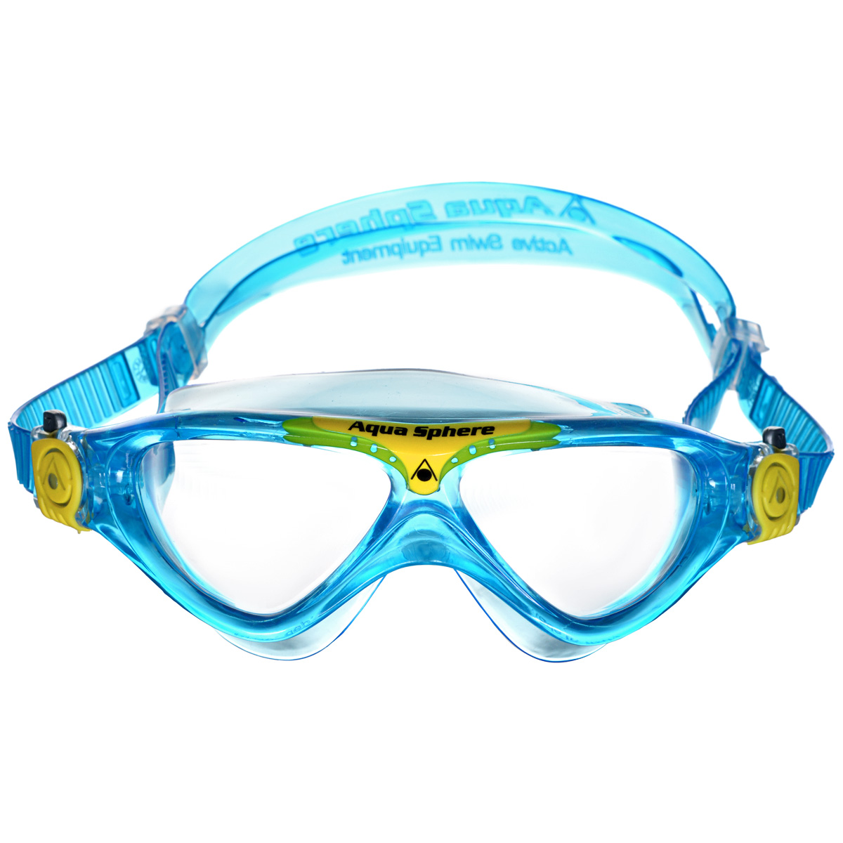 Очки для плавания Aqua Sphere Vista Junior, цвет: аквамарин, желтыйJ504N-9093 Очки для плавания Aqua Sphere Vista Junior, цвет: аквамарин, желтыйJ504N-9093Модные и стильные очки для плавания Aqua Sphere Vista Junior идеально подходят для плавания в бассейне или открытой воде. Оснащены линзами с антизапотевающим покрытием, которые устойчивы к появлению царапин. Мягкий комфортный обтюратор плотно прилегает к лицу.Запатентованные изогнутые линзы дают прекрасный обзор на 180° - без искажений. Очки дают 100% защиту от ультрафиолетового излучения спектра А и спектра В.Материал: плексисол, силикон.