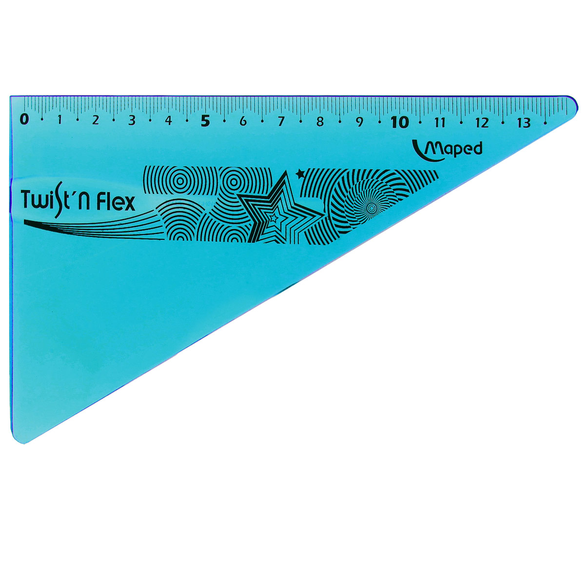 Угольник Maped Twist-n-Flex, неломающийся, 14 см, цвет: синий72523WD Угольник Maped Twist-n-Flex, неломающийся, 14 см, цвет: синий72523WDГибкий неломающийся угольник Maped - это не только необходимый в учебе предмет, но и легкий способ привлечь ребенка к процессу обучения. Выполнен из прозрачного цветного пластика с ровной четкой миллиметровой шкалой делений до 14 см.Характеристики:Длина: 14 см.Угол: 60 градусов. Характеристики:Длина: 14 см. Угол: 60 градусов.