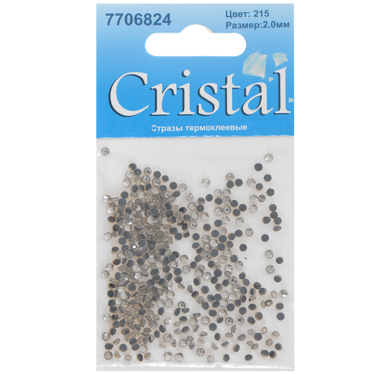 Стразы термоклеевые Cristal, цвет: белый (215), диаметр 2 мм, 432 штNLED-454-9W-BK Стразы термоклеевые Cristal, цвет: белый (215), диаметр 2 мм, 432 штNLED-454-9W-BKНабор термоклеевых страз Cristal, изготовленный из высококачественного акрила, позволит вам украсить одежду, аксессуары или текстиль. Яркие стразы имеют плоское дно и круглую поверхность с гранями.Дно термоклеевых страз уже обработано особым клеем, который под воздействием высоких температур начинает плавиться, приклеиваясь, таким образом, к требуемой поверхности. Чаще всего их используют в текстильной промышленности: стразы прикладывают к ткани и проглаживают утюгом с обратной стороны. Также можно использовать специальный паяльник. Украшение стразами поможет сделать любую вещь оригинальной и неповторимой. Диаметр страз: 2 мм.
