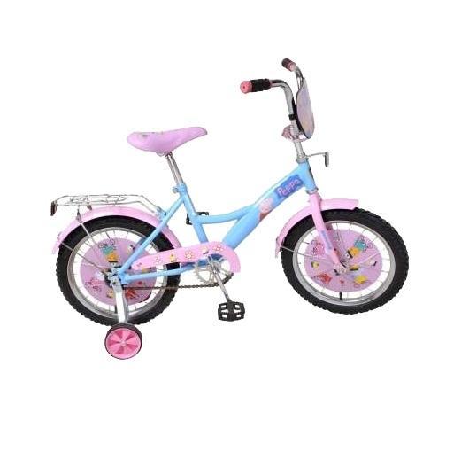 Велосипед детский Navigator Peppa Pig Blue-PinkВН12079 Велосипед детский Navigator Peppa Pig Blue-PinkВН12079Велосипедс ярким дизайном и популярной лицензией Peppa Pig, передняя и задняя корзина, мишура на ручках, втавки в колесах, страховочные колеса.Отличный Выбор для Вашего малыша