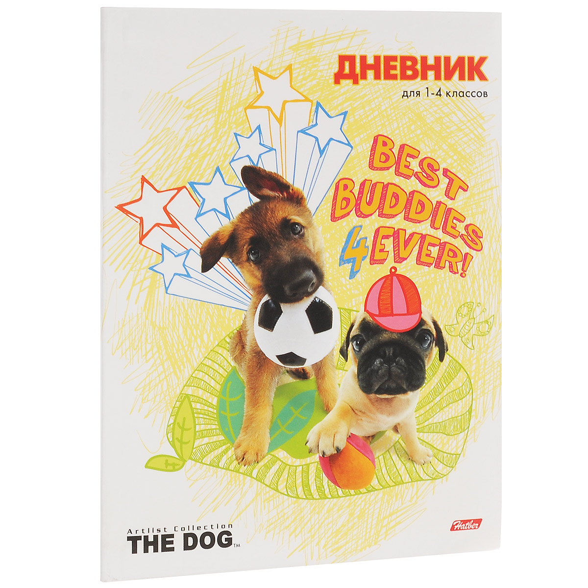 Дневник школьный Hatber The Dog, цвет: белый72523WD Дневник школьный Hatber The Dog, цвет: белый72523WDШкольный дневник Hatber The Dog предназначен для учащихся 1-4 классов.Внутренний блок дневника состоит из 48 листов бумаги белого цвета. Обложка в интегральном переплете выполнена из глянцевого картона с изображением милых щенят с мячиками.В структуру дневника входят все необходимые разделы: информация о личных данных ученика, школе и педагогах, друзьях и одноклассниках, расписание факультативов и уроков по четвертям, сведения об успеваемости с рекомендациями педагогического коллектива. Дневник содержит номера телефонов экстренной помощи и даты государственных праздников. Кроме стандартной информации, в конце дневника имеется краткий справочник школьника по математике и русскому языку. Справочник содержит ряд формул, правил и подсказок по предмету, которому они предназначены.Дневник Hatber The Dogстанет надежным помощником в освоении новых знаний и принесет радость своему хозяину, украшая учебные будни. Рекомендуемый возраст от 6 лет.