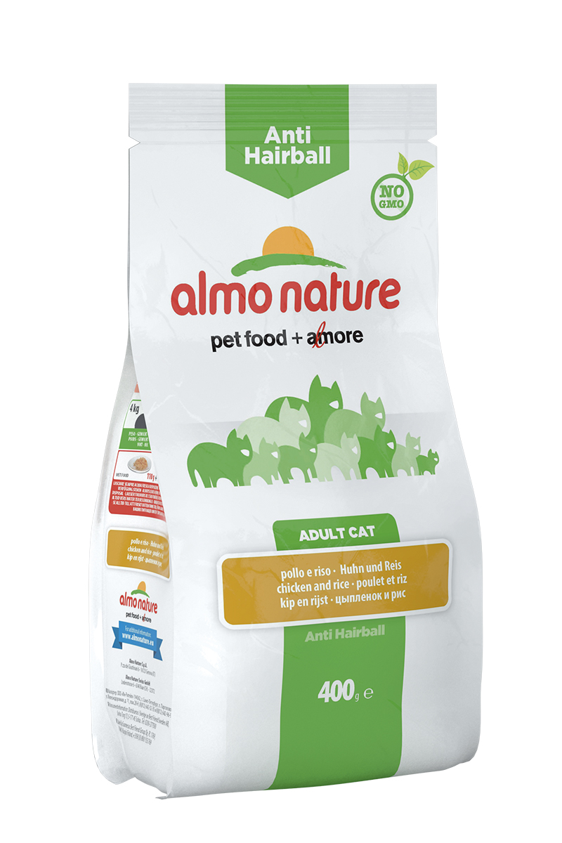 Корм сухой Almo Nature для взрослых кошек, с курицей и рисом, 400 г0120710 Корм сухой Almo Nature для взрослых кошек, с курицей и рисом, 400 г0120710Корм Almo Nature, предназначенный для взрослых кошек, содержит большой процент свежего мяса, что обеспечивает необходимое количество питательных веществ и оптимальное содержанием протеина. Корм создан для самых привередливых и аллергичных кошек. Прекрасный вкус обеспечивается за счет свежих натуральных ингредиентов. Корм сохраняет свои свойства за счет натуральных антиоксидантов. Не содержит искусственных добавок, красителей, ароматизаторов, консервантов. Для обеспечения естественных потребностей в углеводах в состав корма входит высокоусвояемая смесь зерновых (рис, ячмень, овес). Мясные ингредиенты, входящие в состав соответствуют стандарту Human Grade (качество как для людей). Оптимальное количество калорий способствует сохранению нормального веса.Состав: мясо и его производные (23% свежая курица), злаки (рис 16%), экстракт растительного белка, производные растительного происхождения (клетчатка 0,5%,Инулин из цикория - источник ФОС-0,1%, юкка шидигера 0,1%), масла и жиры, дрожжи, рыба и ее производные, минералы, мананоолигосахариды, яйца и яичные продукты, семена (льняное семя 0,1%). Пищевые добавки: витамин A 24000 IU/кг, витамин D3 1700 IU/кг, витамин E 400 мг/кг, витамин B1 10 мг/кг, витамин B2 8 мг/кг, кальций D-пантотенат 16 мг/кг, витамин B6 6 мг/кг, витамин B12 0,15 mg/kg, витамин C 50 мг/кг, витамин K 1 мг/кг, биотин 0,50 мг/кг, фолиевая кислота 1 мг/кг, таурин 500 мг/кг,сульфат меди пентагидрат 32 мг/кг, меди хелат аминокислоты гидрат 40 мг/кг,кальция иодат 1,54 мг/кг, оксид цинка 166,7 мг/кг, цинк хелат гидрат аминокислоты 266,7 мг/кг, сульфат марганца моногидрат 78,1 мг/кг, органический селен 65,2 мг/кг. Пищевая ценность: белки 32,5%, клетчатка 2,8%, масла и жиры 17,5%, зола 8%, магний 0,095%, кальций 1,01%, фосфор 0,92%, влажность 8,5%. Калорийность: 3530 ккал/кг.Товар сертифицирован.