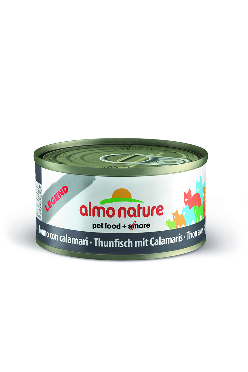New Консервы для Кошек с Тунцом и Кальмарами (Legend Adult Cat Tuna&Squids), 70 г.101246 New Консервы для Кошек с Тунцом и Кальмарами (Legend Adult Cat Tuna&Squids), 70 г.101246Состав: тунец 70%, рыбный бульон 24%, кальмары 5%, рис 1%.Пищевая ценность: белки 17%, клетчатка 0,1%, масла и жиры 1,3%, зола 1%, влажность 79%.Калорийность: 672 ккал/кг.