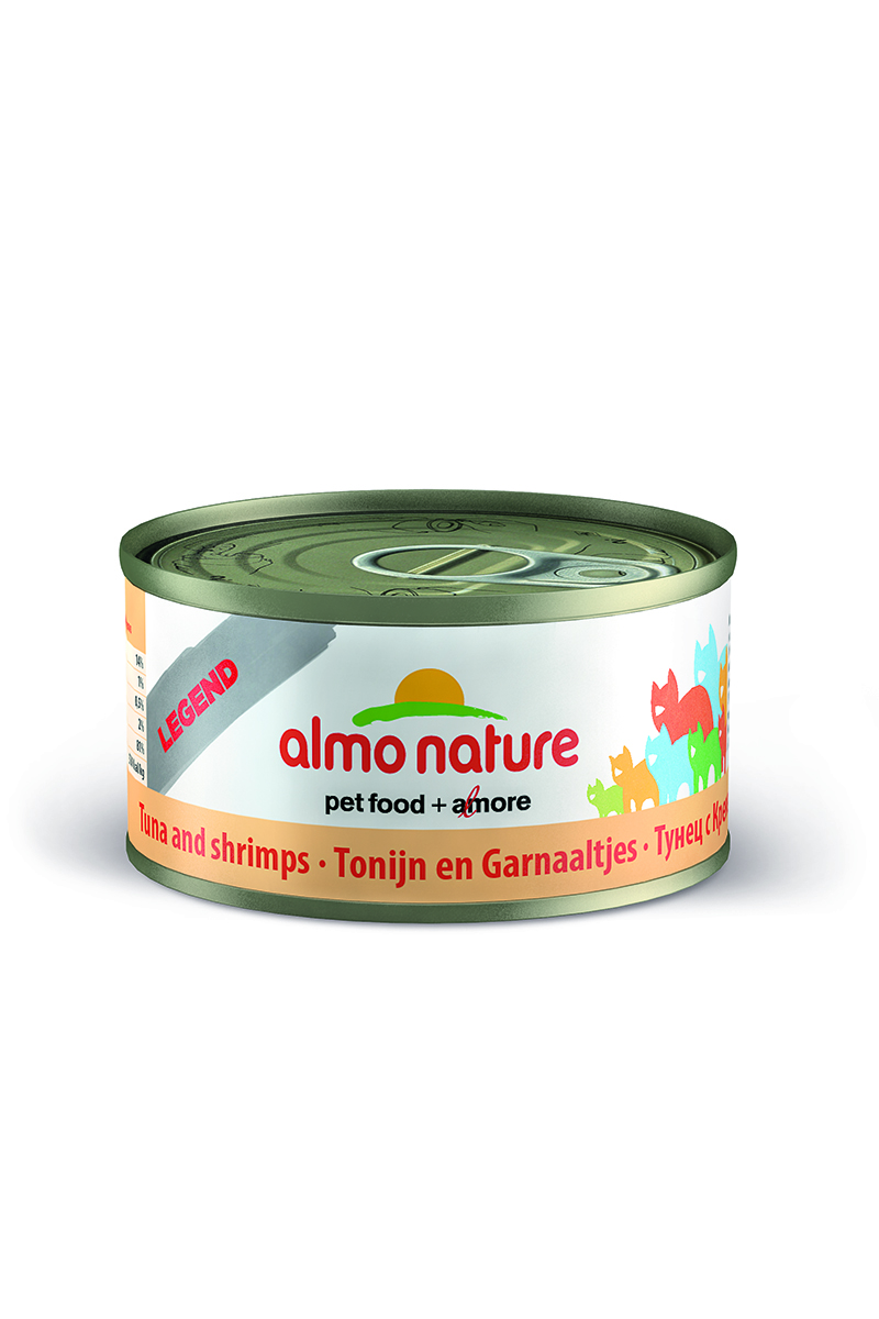 Консервы Almo Nature Legend для кошек, с тунцом и креветками, 70 г0120710 Консервы Almo Nature Legend для кошек, с тунцом и креветками, 70 г0120710Консервы Almo Nature - супер-премиум корм для кошек, в банках, сохраняющих свежесть каждого кусочка. Корм изготовлен только из свежих высококачественных натуральных ингредиентов, что обеспечивает здоровьевашей кошки. Не содержит ГМО, антибиотиков, химических добавок, консервантов и красителей.Состав: тунец 55%, креветки 20%, рыбный бульон 24%, рис 1%.Гарантированный анализ: белки - 19%, клетчатка - 1%, жиры - 0,5%, зола - 2%, влажность - 78%.Товар сертифицирован.