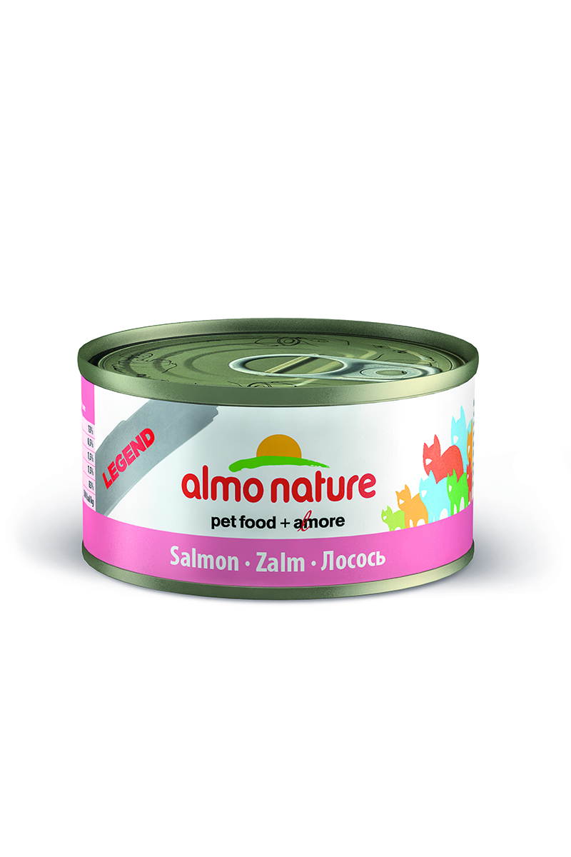 Консервы Almo Nature Legend для кошек, с лососем, 70 г0120710 Консервы Almo Nature Legend для кошек, с лососем, 70 г0120710Консервы Almo Nature - супер-премиум корм для кошек, в банках, сохраняющих свежесть каждого кусочка. Корм изготовлен только из свежих высококачественных натуральных ингредиентов, что обеспечивает здоровьевашей кошки. Не содержит ГМО, антибиотиков, химических добавок, консервантов и красителей.Состав: лосось 75%, рыбный бульон 24%, рис 1%.Гарантированный анализ: белки - 17%, клетчатка - 1%, жиры - 2%, зола - 2%, влажность - 78%.Товар сертифицирован.