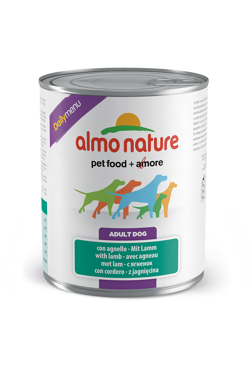 Консервы для собак Almo Nature Daily Menu, с ягненком, 800 г0120710 Консервы для собак Almo Nature Daily Menu, с ягненком, 800 г0120710Консервы Almo Nature Daily Menu - это супер-премиум корм для собак в банке с ключом, котораясохраняет свежесть каждого кусочка. Корм изготовлен только из свежихвысококачественных натуральных ингредиентов, что обеспечивает здоровьевашей кошки. Не содержит химических, или каких-либо других искусственных ингредиентов.Состав: мясо и его производные (из которого ягненок 4%), злаки, яйца и яичные продукты,минералы. Пищевые добавки: витамин A 1570 IU/кг, витамин D3 195 IU/кг, витамин E 15 мг/кг, сульфат медипентагидрат 7,6 мг/кг; технологические добавки: камедь кассии 3300 мг/кг. Пищевая ценность: белки 7,5%, клетчатка 0,2%, жиры 4,5%, зола 2.8%, влажность 81%. Калорийность: 802 ккал/кг.Товар сертифицирован.