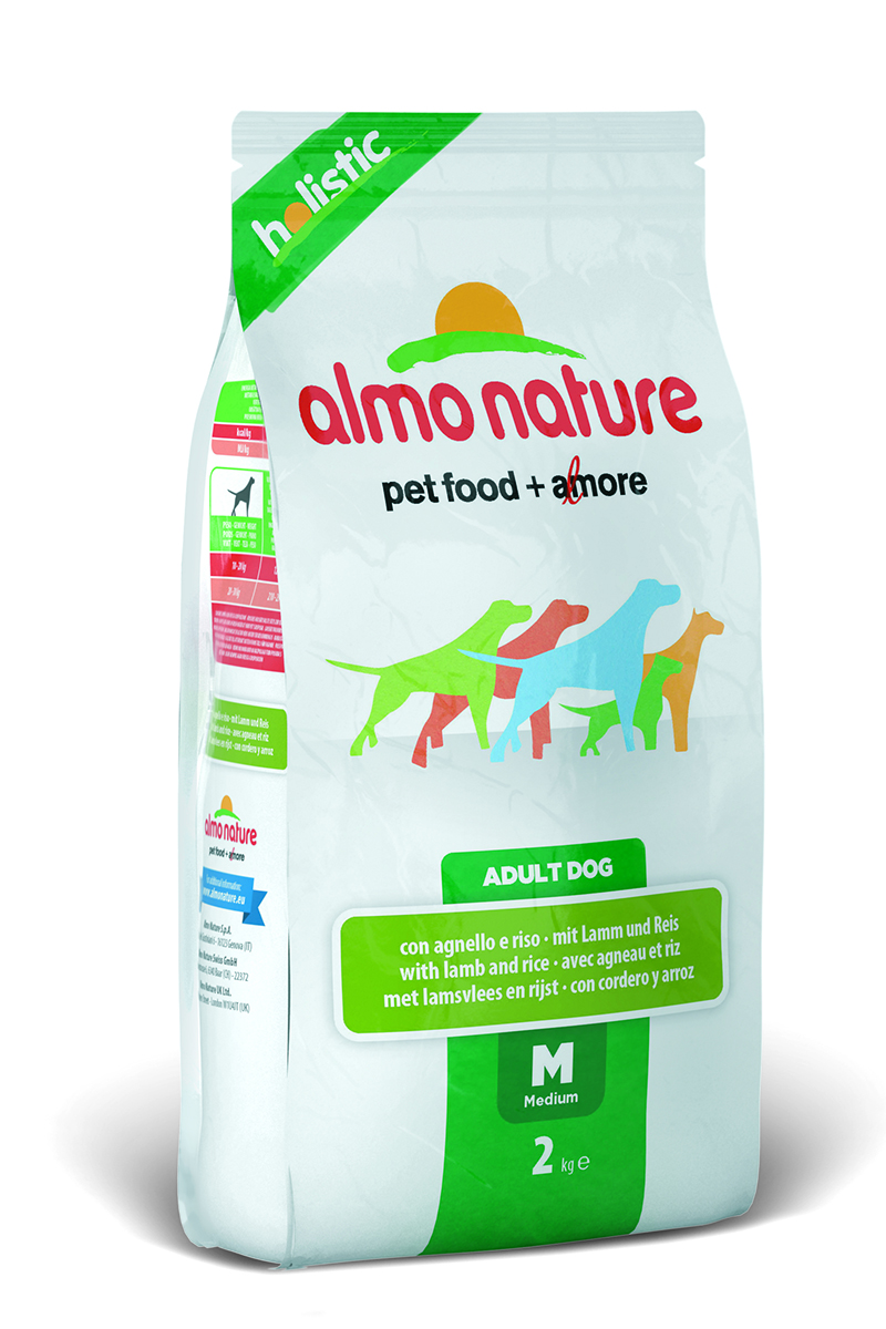 Корм сухой Almo Nature Holistic для взрослых собак, с ягненком, 2 кг0120710 Корм сухой Almo Nature Holistic для взрослых собак, с ягненком, 2 кг0120710Полнорационный корм Almo Nature Holistic рекомендован для взрослых собак. Корм содержит большой процент свежего мяса, что обеспечивает необходимым количеством питательных веществ и оптимальным содержанием протеина. Прекрасный вкус обеспечивается за счет свежих натуральных ингредиентов. Не содержит искусственных добавок, красителей, ароматизаторов, консервантов. Состав: мясо и его производные (свежего ягненка 26%), злаки (рис 14%), экстракт растительных белков, производные растительного происхождения (инулин из цикория- источник ФОС-0.1%), масла и жиры, дрожжи, минералы, маннаноолигосахариды. Добавки: витамин A 22000 IU/кг, витамин D3 1400 IU/кг, витамин E 300 мг/кг, витамин B1 12 мг/кг, витамин B2 14 мг/кг, кальций D-пантотенат 20 мг/кг, витамин B6 12 мг/кг, витамин B12 0,15 мг/кг, биотин 0,50 мг/кг, ниацин 25 мг/кг, фолиевая кислота 1 мг/кг, сульфат пентагидрат меди 32 мг/кг, хелат меди аминокислоты гидрат 33 мг/кг, 3b203 1,64 мг/кг, моногидрат сульфата цинка 222 мг/кг, хелат цинка аминокислоты гидрат 267 мг/кг, моногидрат сульфата марганца 20 мг/кг, органический селен 80 мг/кг. Пищевая ценность: белки - 25%, клетчатка - 3,5%, масла и жиры - 14%, зола - 9%, влажность - 8,5% .Каллорийность: 3465 ккал/кг.Товар сертифицирован.