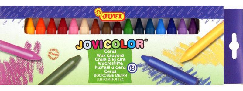 Jovu Карандаши восковые 18 цветов72523WD Jovu Карандаши восковые 18 цветов72523WDВосковые карандаши Jovi - отличный вариант для развития наглядно-образного мышления, воображения, мелкой моторики рук, творческих и художественных способностей, а также усидчивости и аккуратности. Карандаши изготовлены на основе полимерных восков, натуральных наполнителей и высококачественных пигментов. Они не пачкают руки малыша, они мягкие, прочные и не имеют запаха. Восковые карандаши отличаются яркими и насыщенными цветами, позволяют проводить мягкие и ровные штрихи. Порадуйте своего ребенка таким замечательным подарком!
