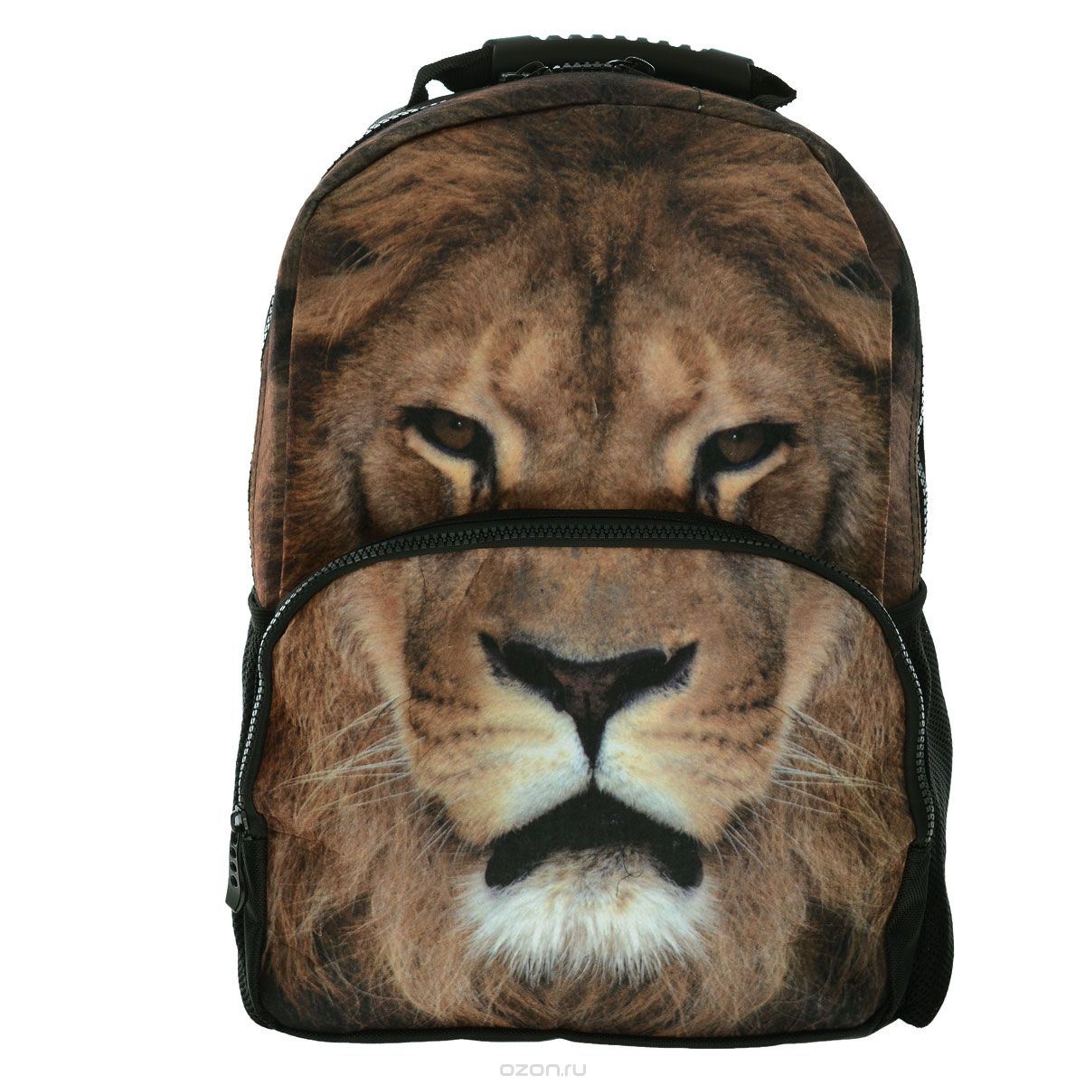 Рюкзак школьный Trend Line Lion, цвет: черный72523WD Рюкзак школьный Trend Line Lion, цвет: черный72523WDСтильный школьный рюкзак Trend Line выполнен из полиэстера, дополнен вставкой из флиса, которая оформлена художественной печатью с изображением Lion.Рюкзак имеет одно основное отделение, закрывающееся на застежку-молнию. Снаружи, на лицевой стороне, рюкзака размещен накладной карман на молнии, внутри которого предусмотрен еще один накладной карман на липучке. С двух сторон изделия расположены два накладных сетчатых кармашка. В верхней части изделия предусмотрена эргономичная ручка для переноски, а также предусмотрены регулируемые лямки.Такой рюкзак станет незаменимым спутником вашего ребенка в походах за знаниями.