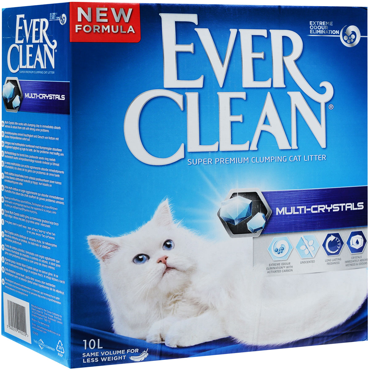 Наполнитель для кошачьего туалета Ever Clean Multi-Crystals, комкующийся, 10 кг0120710 Наполнитель для кошачьего туалета Ever Clean Multi-Crystals, комкующийся, 10 кг0120710Наполнитель для кошачьего туалета Ever Clean Multi-Crystals состоит из специально обработанной и очищенной от пыли глины. Он содержит синие и зеленые кристаллы, совместно воздействующие на неприятные запахи и медленно блокирующие их, обеспечивает максимальный контроль над запахом. Наполнитель отлично подходит для устранения самых сильных запахов. Гранулы наполнителя Ever Clean Multi-Crystals не только отлично впитывают, но и образуют крепкие трудноразбиваемые комки.Ever Clean - это элитная серия высококачественных комкующихся наполнителей для кошачьего туалета с уникальными свойствами. Наполнители созданы на основе запатентованной технологии и обеспечивают максимальное устранение запахов. В сердцевине каждой гранулы помещен активированный уголь. Капсулы активированного угля захватывают и удерживают неприятный запах внутри себя. Также в состав гранул входит антибактериальный компонент, который уничтожает бактерии, вызывающие неприятный запах.Состав: глина, активированный уголь.Вес: 10 кг. Товар сертифицирован.