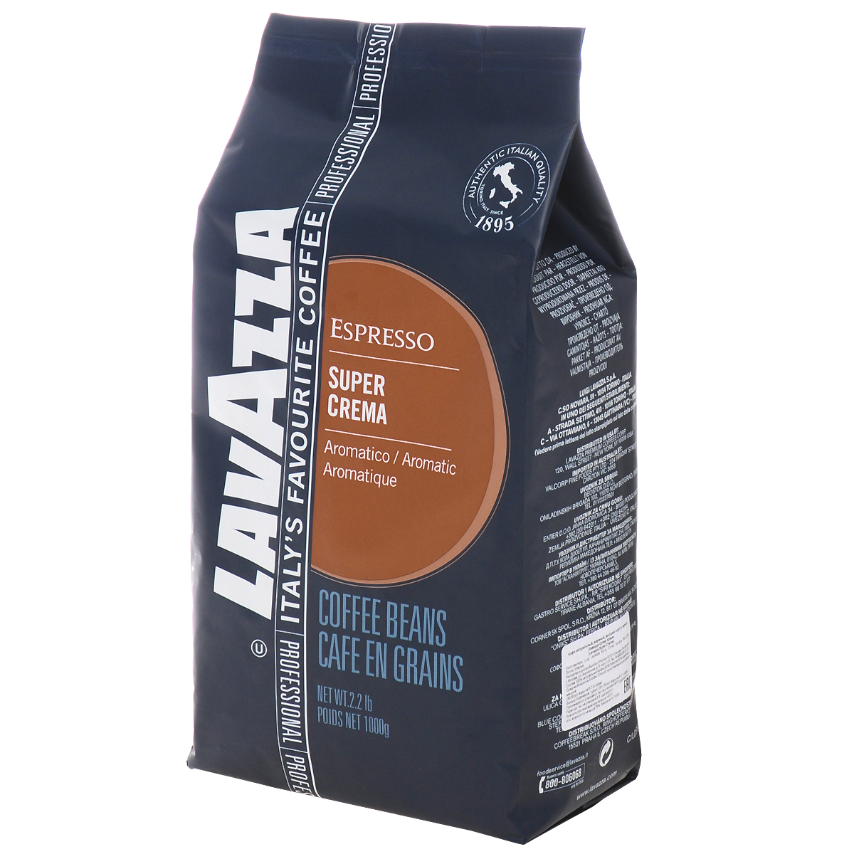 Lavazza Super Crema кофе в зернах, 1 кг0120710 Lavazza Super Crema кофе в зернах, 1 кг0120710Бленд кофе Lavazza Super Crema с бархатистой пенкой и стойким ароматом меда и миндаля для легкого и сливочного кофе эспрессо.