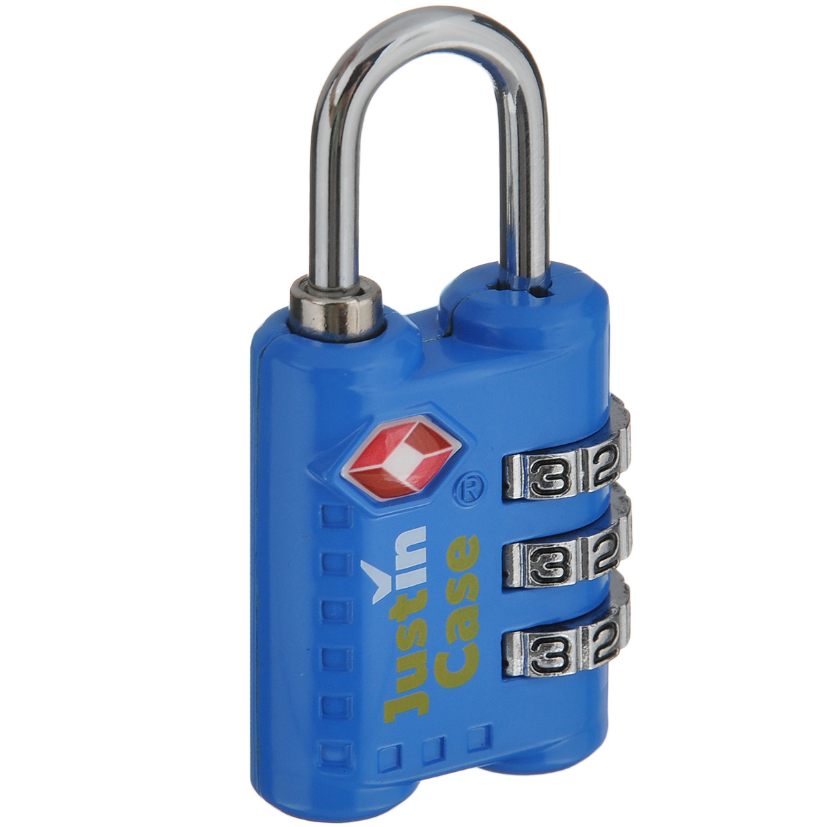 Замок для багажа JustinCase "3-Dial TSA Combination Lock", цвет: голубой