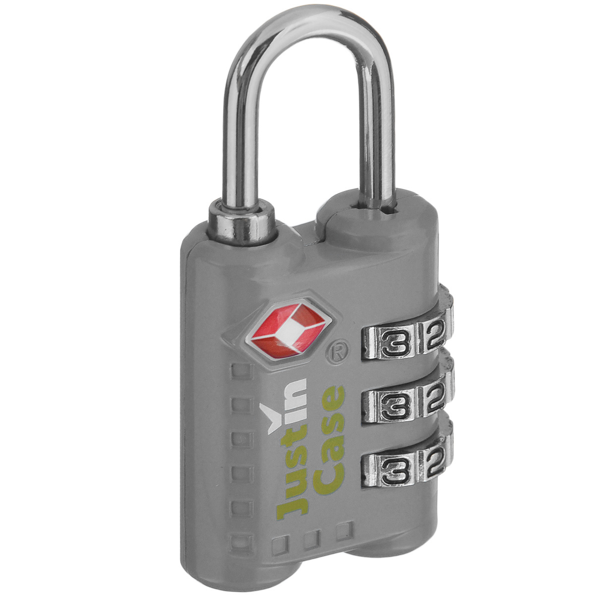 Замок для багажа JustinCase 3-Dial TSA Combination Lock, цвет: серебристыйMABLSEH10001 Замок для багажа JustinCase 3-Dial TSA Combination Lock, цвет: серебристыйMABLSEH10001Еще один вариант защиты багажа - компактный кодовый багажный замок. Кодовый замок JustinCase 3-Dial TSA Combination Lock отличается от обычного тем, что вы можете установить собственную, известную только вам комбинацию цифр, без которой кодовый замок для багажа просто не откроется. Замок этот очень прочен - изготовлен из цинкового сплава. Если в вашем багаже есть хоть одна ценная вещь, такой замок позволит вам спокойно сдавать чемоданы и сумки багажным службам.