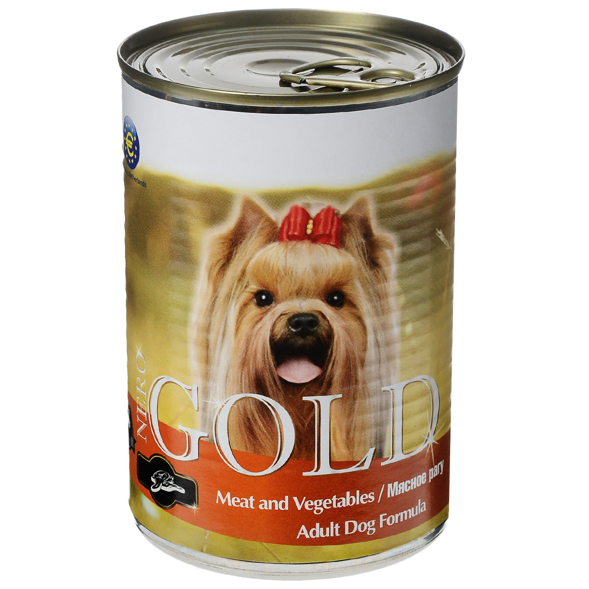 Консервы для собак Nero Gold, мясное рагу, 410 г101246 Консервы для собак Nero Gold, мясное рагу, 410 г101246Консервы для собак Nero Gold - полнорационный продукт, содержащий все необходимые витамины и минералы, сбалансированный для поддержания оптимального здоровья вашего питомца! Состав: мясо и его производные, филе курицы, овощи, злаки, витамины и минералы. Гарантированный анализ: белки 6,5%, жиры 4,5%, клетчатка 0,5%, зола 2%, влага 81%. Пищевые добавки на 1 кг продукта: витамин А 1600 МЕ, витамин D 140 МЕ, витамин Е 10 МЕ, железо 24 мг, марганец 6 мг, цинк 15 мг, медь 1 мг, магний 200 мг, йод 0,3 мг, селен 0,2 мг.Вес: 410 г. Товар сертифицирован.