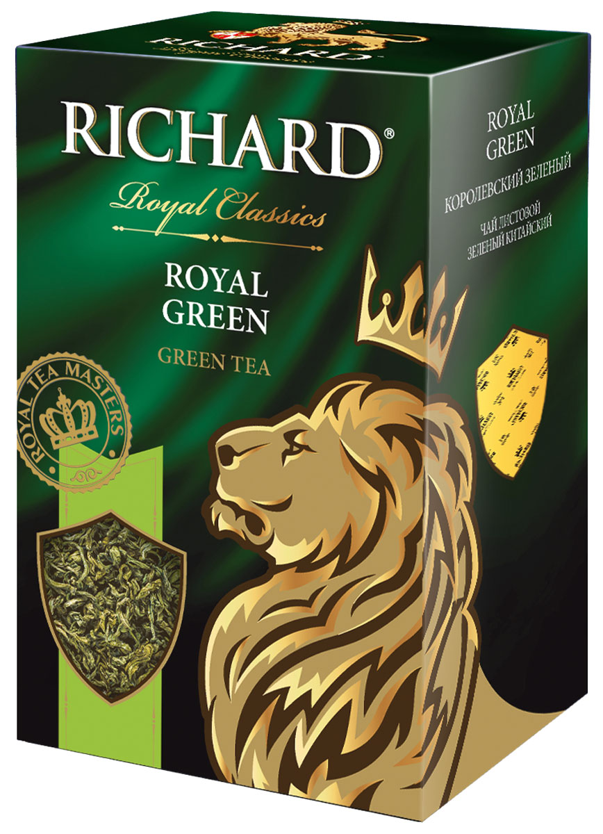 Richard Royal Green зеленый листовой чай, 90 г0120710 Richard Royal Green зеленый листовой чай, 90 г0120710Richard Royal Green - зеленый листовой китайский чай. Напиток имеет мягкий сбалансированный вкус, а также восстанавливает внутреннюю гармонию и дарит бодрость.