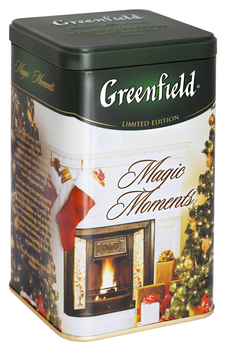 Greenfield Magic Moments черный листовой чай, 150 г (железная банка)0120710 Greenfield Magic Moments черный листовой чай, 150 г (железная банка)0120710В Greenfield Magic Moments как в рождественском пироге, причудливо переплетаются миндально-имбирные оттенки, дополняя свежий и пряный аромат цейлонского чая. Идеален для гурманов, стремящихся открывать новые грани вкуса.