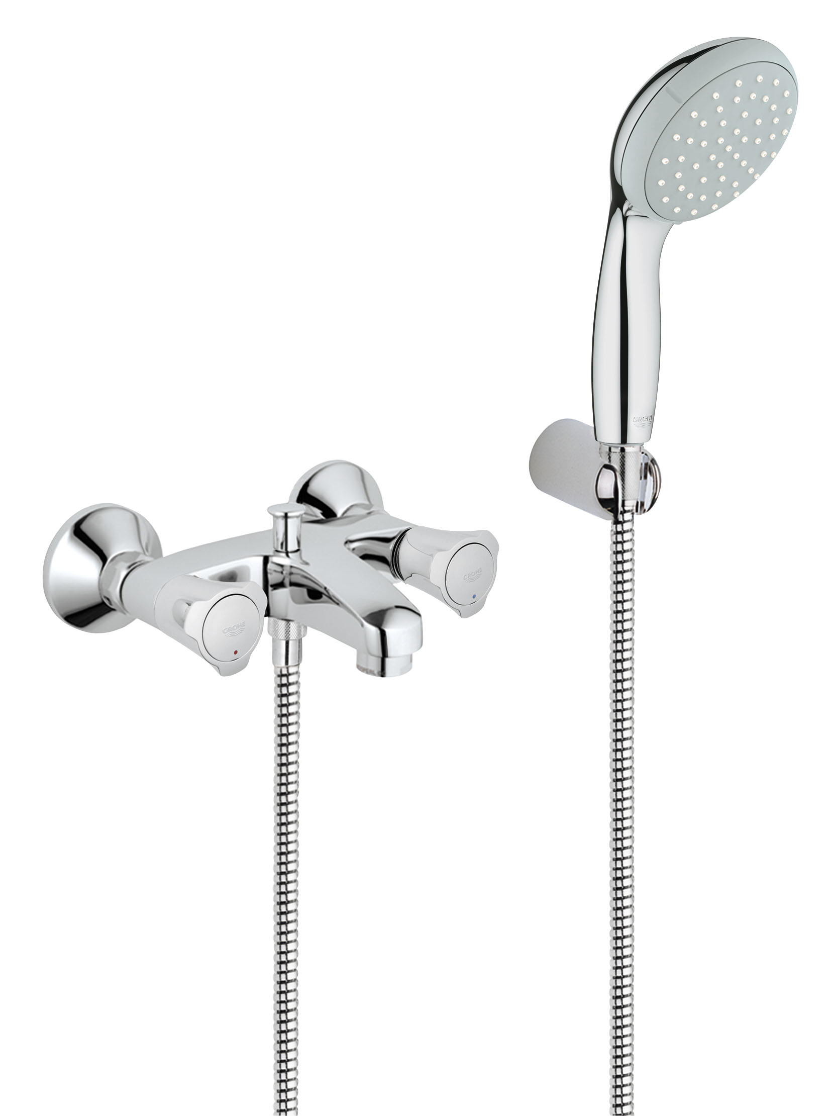 Смеситель для ванны GROHE Costa L с душевым набором (25460001)BL505 Смеситель для ванны GROHE Costa L с душевым набором (25460001)BL505Настенный монтаж Металлические рукоятки С теплоизоляцией Привинчивающаяся Вентиль Longlife с резиновым уплотнением Автоматический переключатель: ванна/душ Аэратор Скрытые S-образные эксцентрики С душевым гарнитуром Включает в себя: Ручной душ New Tempesta 100, один вид струи, 9,5 l/мин (27 923 000) Настенный держатель ручного душа (28 605 000) Душевой шланг Relexaflex 1500 мм 1/2? x 1/2? (28 151 000) GROHE StarLight хромированная поверхность Видео по установке является исключительно информационным. Установка должна проводиться профессионалами!