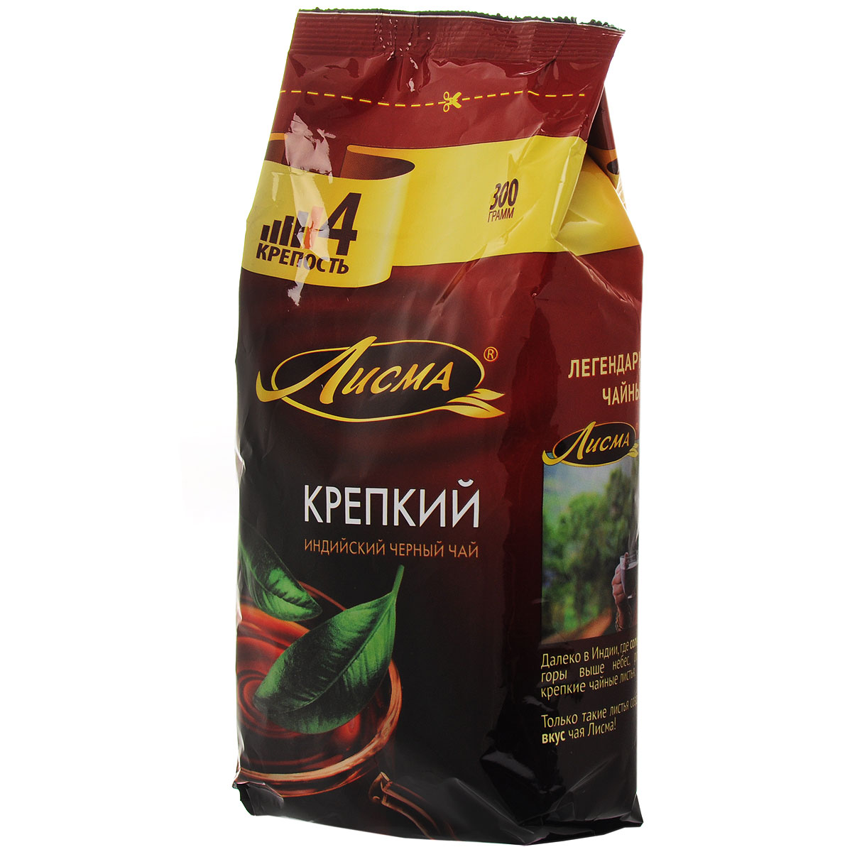 Лисма Крепкий черный листовой чай, 300 г (мягкая упаковка)0120710 Лисма Крепкий черный листовой чай, 300 г (мягкая упаковка)0120710Лисма Крепкий - индийский черный байховый чай. Ощутите крепость легендарного чайного листа!