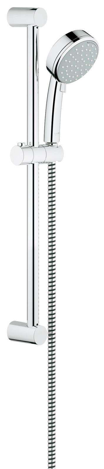 Душевой гарнитур GROHE Tempesta Cosmopolitan (ручной душ, штанга 600 мм, шланг 1750 мм), хромBL505 Душевой гарнитур GROHE Tempesta Cosmopolitan (ручной душ, штанга 600 мм, шланг 1750 мм), хромBL505Душевая гарнитура, 2 вида струй включает в себя: ручной душ (27 571 001) душевая штанга, 600 мм (27 521 000) душевой шланг Relexaflex 1750 мм 1/2 x 1/2 (28 154 000) GROHE DreamSpray превосходный поток воды GROHE StarLight хромированная поверхностьс системой SpeedClean против известковых отложений Внутренний охлаждающий канал для продолжительного срока службы может использоваться с проточным водонагревателем минимальное давление 1,0 барВидео по установке является исключительно информационным. Установка должна проводиться профессионалами! Серия: Tempesta Cosmopolitan; цвет: хром
