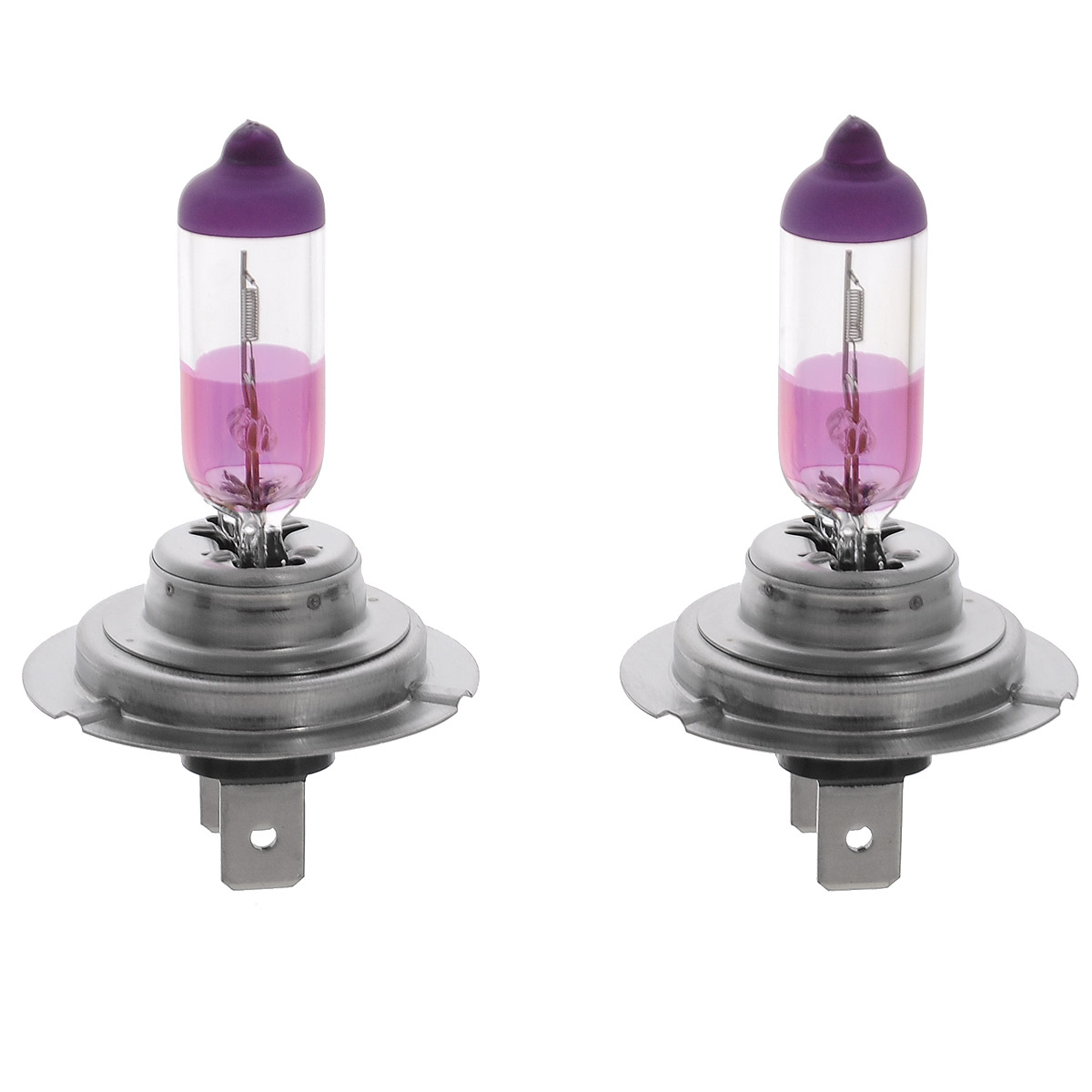 Лампа автомобильная галогенная Philips ColorVision Purple, для фар, цоколь H7 (PX26d), 12V, 55W, 2 штPANTERA SPX-2RS Лампа автомобильная галогенная Philips ColorVision Purple, для фар, цоколь H7 (PX26d), 12V, 55W, 2 штPANTERA SPX-2RSГалогенная лампа для автомобильных фар Philips ColorVision произведена из запатентованного кварцевого стекла с УФ фильтром Philips Quartz Glass. Кварцевое стекло Philips в отличие от обычного твердого стекла выдерживает гораздо большее давление смеси газов внутри колбы, что препятствует быстрому испарению вольфрама с нити накаливания. Кварцевое стекло выдерживает большой перепад температур, при попадании влаги на работающую лампу изделие не взрывается и продолжает работать. Лампа ColorVision придает автомобильной фаре фиолетовый оттенок, при этом она излучает яркий белый свет. Лампа отражает свет, направляя его через оптические элементы, и создает интересные цветные эффекты. Такие лампы обеспечивают на 60% больше света и увеличивают видимость до 25 метров (по сравнению с обычными лампами). Эти инновационные цветные автомобильные лампы сертифицированы для использования на дорогах. Они соответствуют европейским стандартам и обеспечивают прекрасное освещение, излучая безопасный белый свет. Автомобильные галогенные лампы Philips удовлетворят все нужды автомобилистов: дальний свет, ближний свет, передние противотуманные фары, передние и боковые указатели поворота, задние указатели поворота, стоп-сигналы, фонари заднего хода, задние противотуманные фонари, освещение номерного знака, задние габаритные/стояночные фонари, освещение салона.
