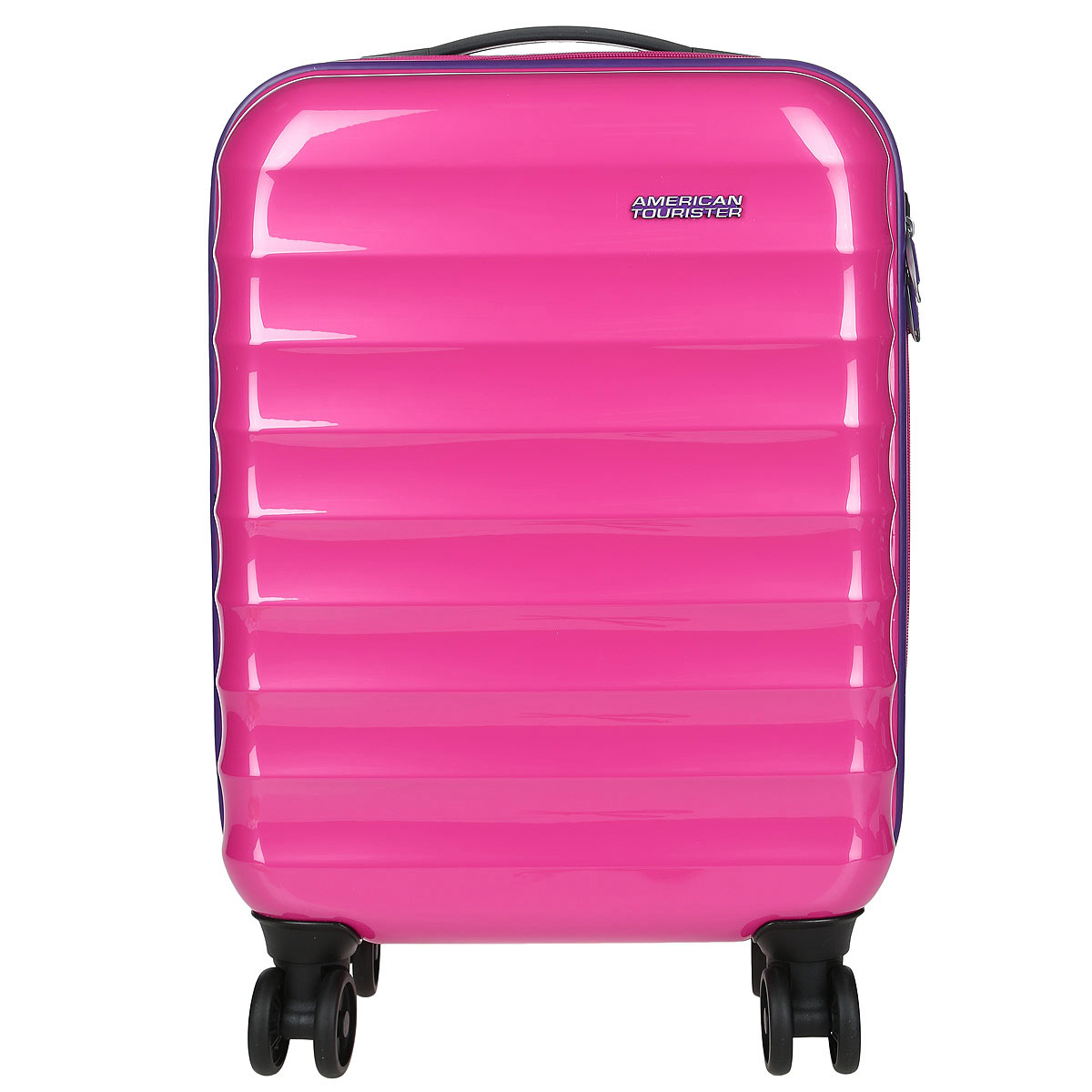 Чемодан American Tourister Palm Valley, цвет: розовый, 32 лГризли Чемодан American Tourister Palm Valley, цвет: розовый, 32 лГризлиЧемодан American Tourister Palm Valley прекрасно подойдет для путешествий. Имеет жесткую форму. Выполнен из поликарбоната, материал внутренней отделки - полиэстеровая ткань. Чемодан очень вместителен, он содержит продуманную внутреннюю и внешнюю организацию. Имеется одно большое отделение, которое закрывается по периметру на застежку-молнию с двумя бегунками. Внутри содержится большой отдел для одежды с перекрещивающимися багажными ремнями, соединяющимися при помощи пластикового карабина, скрытый отдел, закрывающийся на молнию, а также сетчатый карман на молнии. Для удобной перевозки чемодан оснащен четырьмя маневренными колесами, которые обеспечивают легкость перемещения в любом направлении. Телескопическая ручка выдвигается нажатием на кнопку и фиксируется в 2-х положениях. Сверху предусмотрена ручка для поднятия чемодана. Небольшие размеры позволяют проносить чемодан в салон самолета как ручную кладь. Чемодан оснащен кодовым замком TSA, который исключает возможность взлома. Отверстие в кодовом замке предназначено для работников таможни (открытие багажа для досмотра без присутствия хозяина). Ключ находится только у таможни. Чемодан American Tourister Palm Valley идеально подходит для поездок и путешествий. Он вместит все необходимые вещи и станет незаменимым аксессуаром во время поездок. Размер чемодана (ДхШхВ): 40 см x 20 см х 55 см. Высота чемодана (с учетом колес и максимально выдвинутой ручки): 105 см. Максимальная высота выдвижной ручки: 58 см. Минимальная высота выдвижной ручки: 45 см.Диаметр колеса: 5 см.