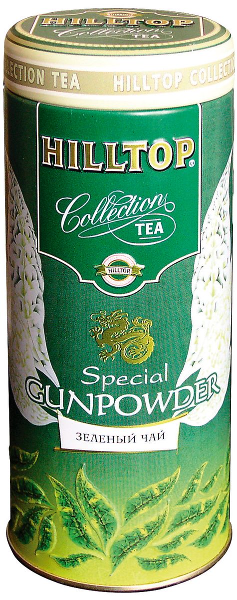 Hilltop Special Gunpowder зеленый листовой чай, 100 г0120710 Hilltop Special Gunpowder зеленый листовой чай, 100 г0120710Зеленый китайский крупнолистовой чай Hilltop Special Gunpowder. Насыщенное терпкое послевкусие.