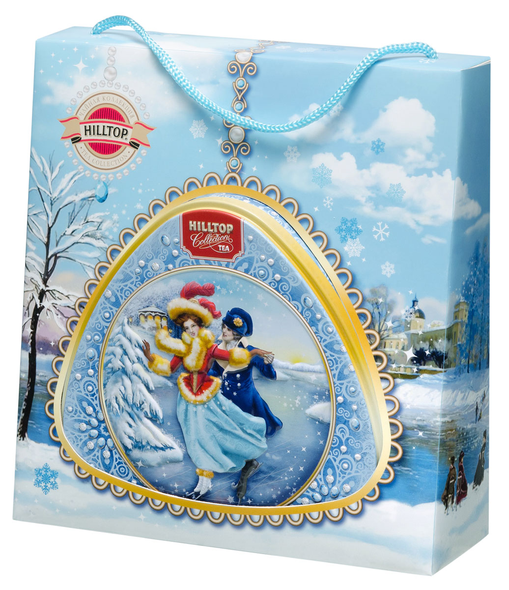 Hilltop Снежная миниатюра чайный набор0120710 Hilltop Снежная миниатюра чайный набор0120710Подарите себе и своим близким немного волшебной романтики с чаем Hilltop Снежная миниатюра. Классический среднелистовой цейлонский черный чай Hilltop согреет вас своим глубоким вкусом, а изысканный дизайн жестяной банки и новогодней коробки с зимним пейзажем и парой влюбленных, катающихся на коньках, сделает этот чай прекрасным подарком для вас и ваших близких.