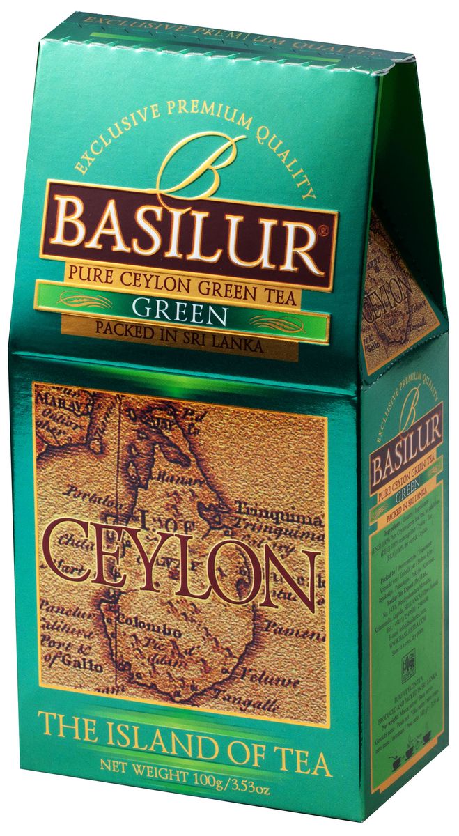 Basilur Green зеленый листовой чай, 100 г0120710 Basilur Green зеленый листовой чай, 100 г0120710Basilur Green OPA - зеленый байховый листовой чай. Цейлонский зеленый чай способствует здоровью и долголетию. Минимальная обработка этого вида чая позволяет сохранить большинство витаминов, минералов, антиоксидантов, и других биоактивных веществ, благотворно влияющих на организм.
