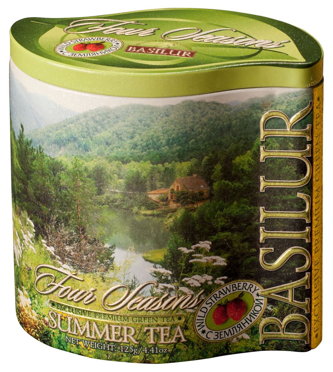 Basilur Summer Tea зеленый листовой чай, 125 г (жестяная банка)0120710 Basilur Summer Tea зеленый листовой чай, 125 г (жестяная банка)0120710Чай зелёный цейлонский байховый листовой и чай зелёный китайский байховый листовой (смесь) с кусочками папайи и земляники, лепестками цветов и ароматом земляники. Лето - время расцвета всей природы, тепла и солнца, отпусков и каникул, цветочных полян и первых летних лесных ягод! Великолепный зелёный чай Basilur Summer Tea с нежными лепестками полевых цветов и ярким ароматом спелой земляники будет радовать вас всегда, напоминая это беззаботное время отдыха.