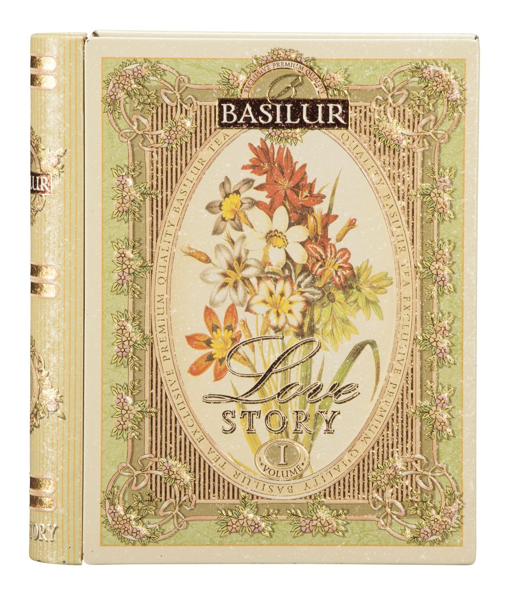 Basilur Tea Book. Love Story I зеленый листовой чай, 100 г (жестяная банка)0120710 Basilur Tea Book. Love Story I зеленый листовой чай, 100 г (жестяная банка)0120710Зелёный цейлонский байховый листовой чай Basilur Tea Book. Love Story I с лепестками сафлора и василька и ароматом бергамота прекрасно освежит и придаст сил в течение всего дня.Упаковка этого чая послужит прекрасным подарком для любителей напитка. Обладая необычным дизайном в виде книги она придется по вкусу вашим друзьям и близким.