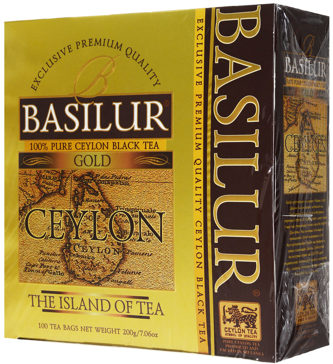 Basilur Gold черный чай в пакетиках, 100 шт0120710 Basilur Gold черный чай в пакетиках, 100 шт0120710Basilur Gold OP1 - черный байховый мелколистовой чай в пакетиках с ярлычками для разовой заварки. Orange Pekoe 1 - это высокий стандарт листового цейлонского чая, который сочетает в себе полноту вкуса с тонкими оттенками аромата. А благородный золотистый цвет его настоя делает напиток поистине драгоценным.