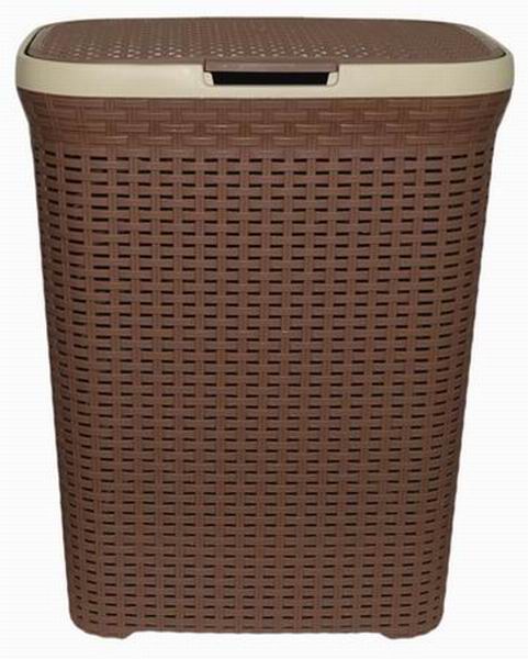Корзина для белья Violet, с крышкой, цвет: какао, 60 л41619 Корзина для белья Violet, с крышкой, цвет: какао, 60 л41619Вместительная корзина Violet изготовлена из прочного цветного пластика. Она отлично подойдет для хранения белья перед стиркой.Специальные отверстия на стенках создают идеальные условия для проветривания. Изделие оснащено крышкой и двумя эргономичными ручками для переноски. Такая корзина для белья прекрасно впишется в интерьер ванной комнаты.