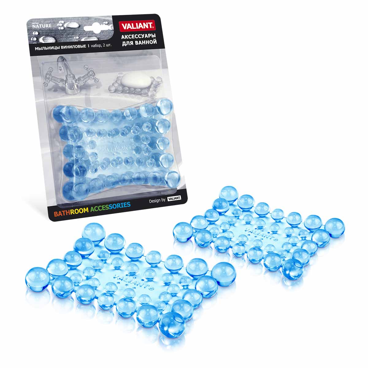 Мыльница Valiant Blue Aqua, цвет: синий, 13,5 х 10 см, 2 штPARIS 75015-8C ANTIQUE Мыльница Valiant Blue Aqua, цвет: синий, 13,5 х 10 см, 2 штPARIS 75015-8C ANTIQUEОригинальная мыльница Valiant Aqua, изготовленная из высококачественного винила, не содержит антибактериальные компоненты и устойчива к воздействию влаги.Изделие удобно в использовании. Мыло не тает и не засыхает, остатки мыла легко смываются водой. Такая мыльница прекрасно подойдет для ванной комнаты или кухни, она будет ярко и необычно смотреться в интерьере.Мыльница Valiant Aqua создаст особую атмосферу уюта и максимального комфорта в ванной.Комплектация: 2 шт.