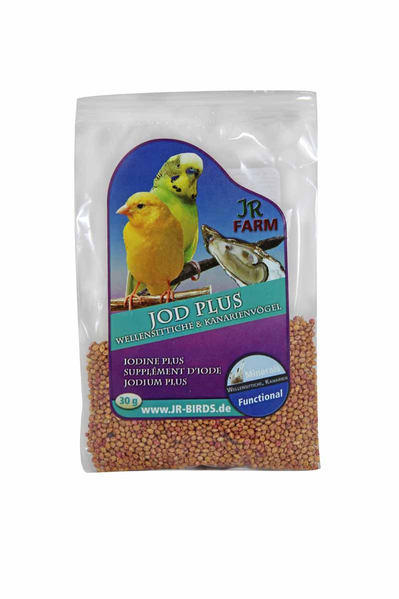 JR FARM 08422 Йод Плюс для волнистых попугаев и канареек 30г0120710 JR FARM 08422 Йод Плюс для волнистых попугаев и канареек 30г0120710Является важным источником йода, необходимым для здоровья щитовидной железы. Добавка разработана экспертами и изготовлена из качественных компонентов, которые регулярно исследуются в независимой лаборатории.