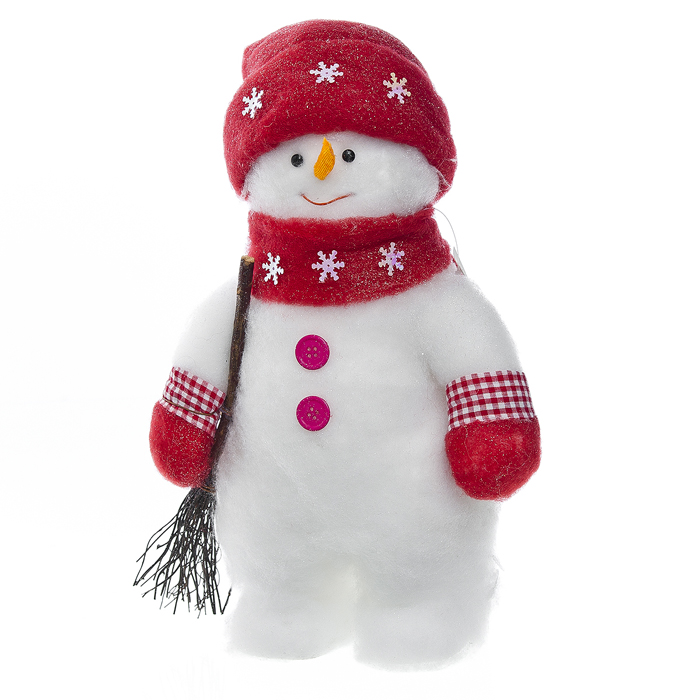 Фигурка декоративная Its a Happy Day Снеговик с метелкой, 16 х 17 х 43 см39185 Фигурка декоративная Its a Happy Day Снеговик с метелкой, 16 х 17 х 43 см39185Новогодняя декоративная фигурка Its a Happy Day «Снеговик с метелкой» прекрасно подойдет для праздничного оформления вашего дома. Сувенир сделан из пенопласта и полиэстера в виде снеговика. Фигурка оформит интерьер вашего дома или офиса в преддверии Нового года. Оригинальный дизайн и красочное исполнение создадут праздничное настроение. Кроме того, это отличный вариант подарка для ваших близких и друзей.